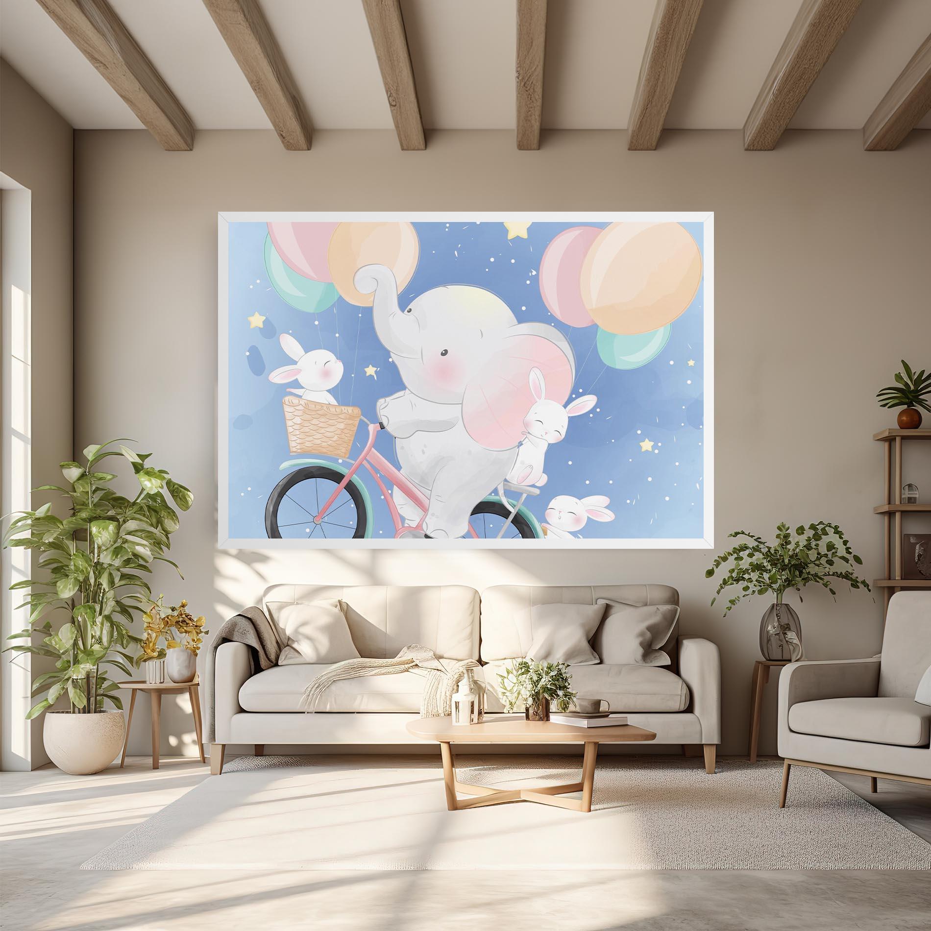 Tablou Canvas Bike Elephant mockup 6