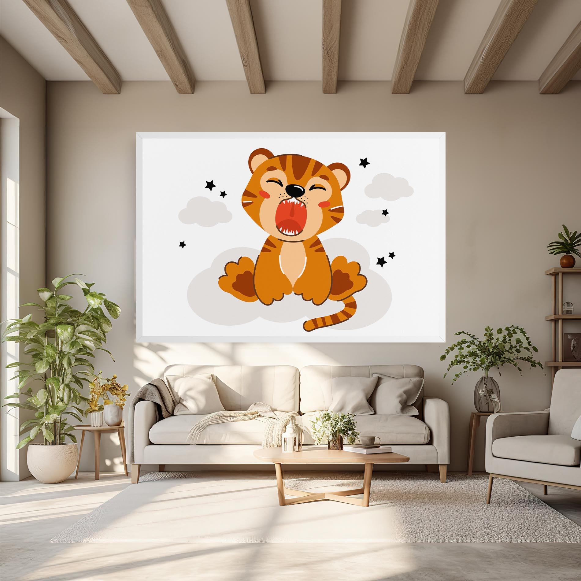 Tablou Canvas Cute Sleepy Tiger mockup 6