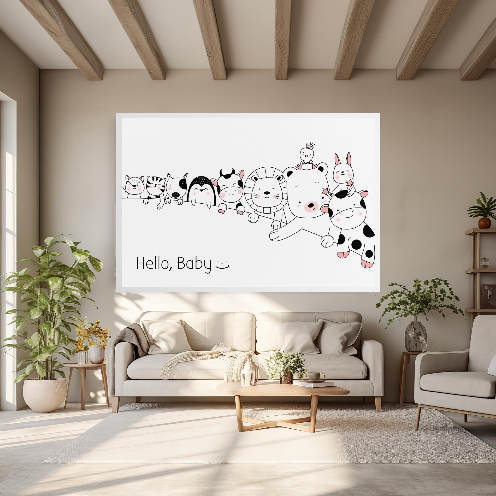 Tablou Canvas Hello Baby mockup 6