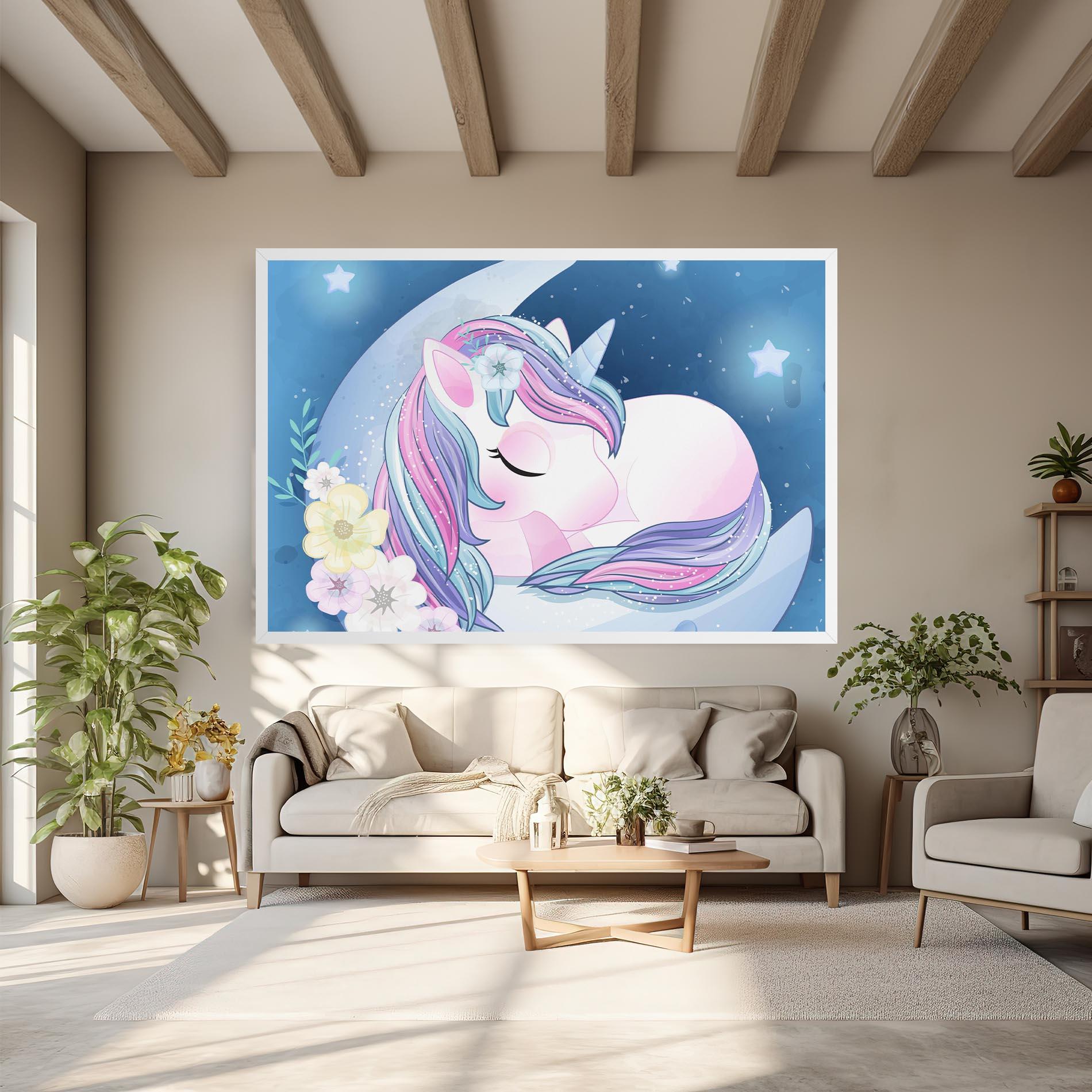 Tablou Canvas Moon Unicorn mockup 6