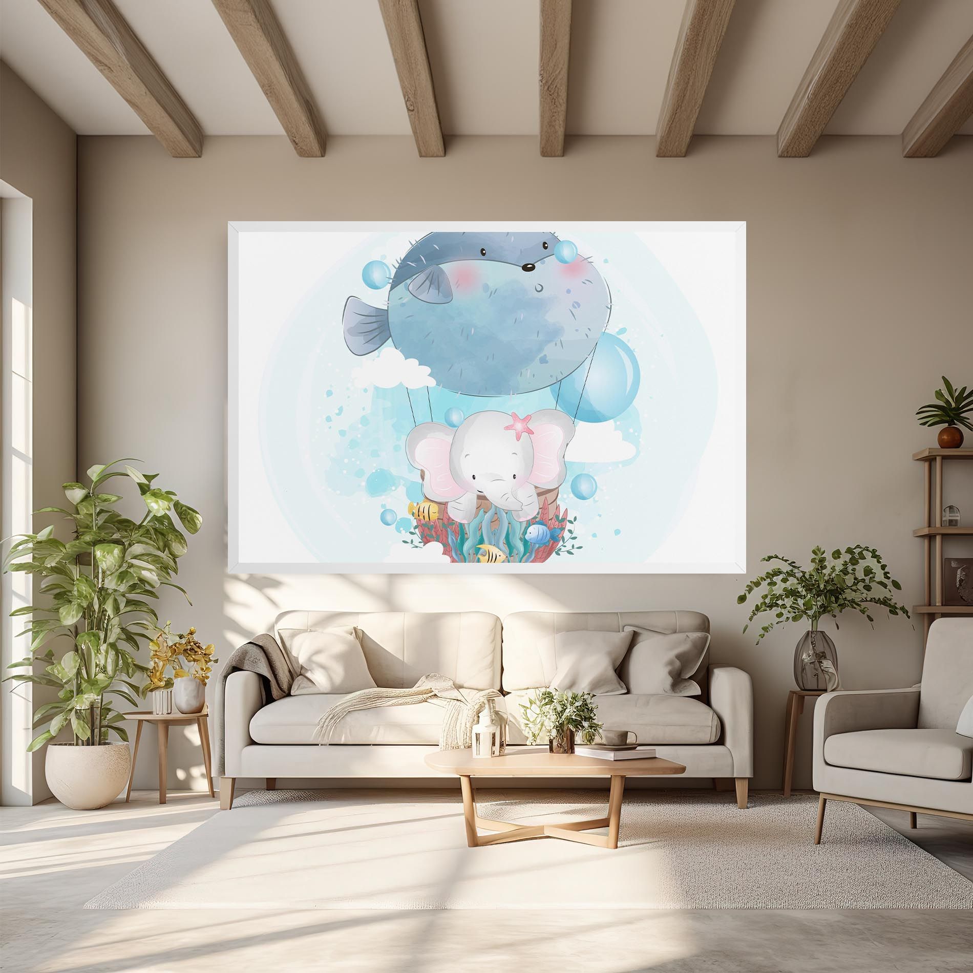 Swiming Elephant mockup 6