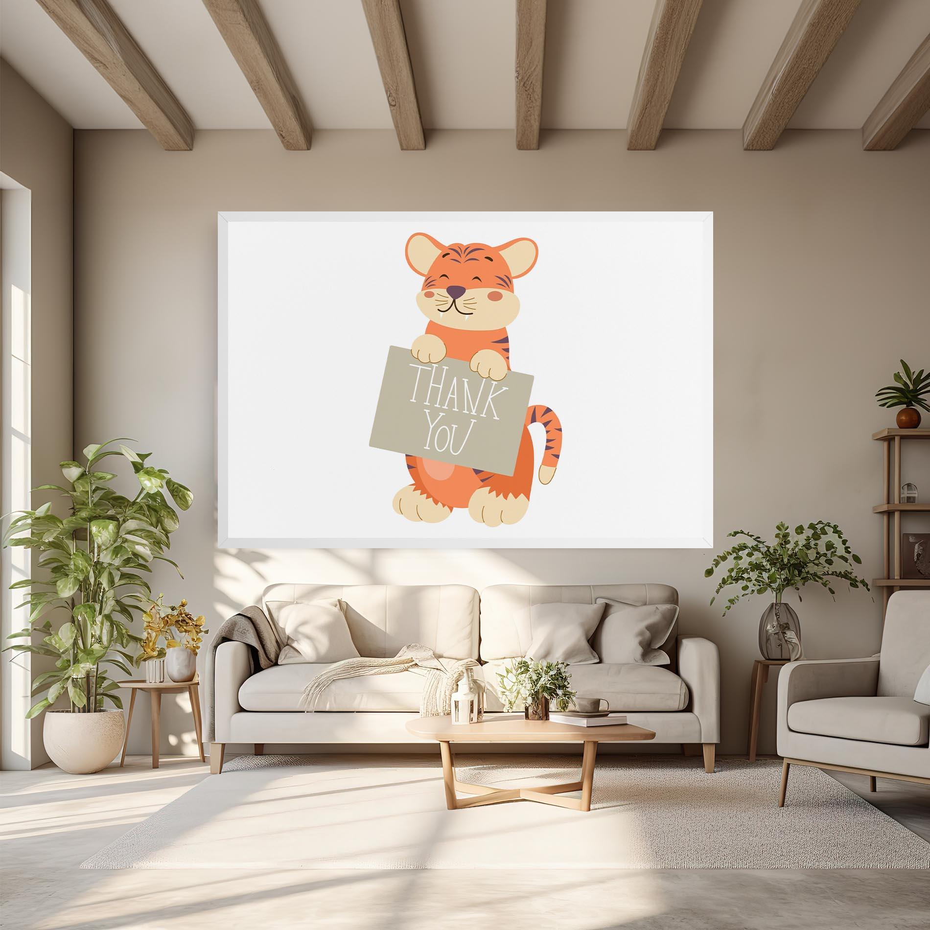 Tablou Canvas Tiger Thank U mockup 6
