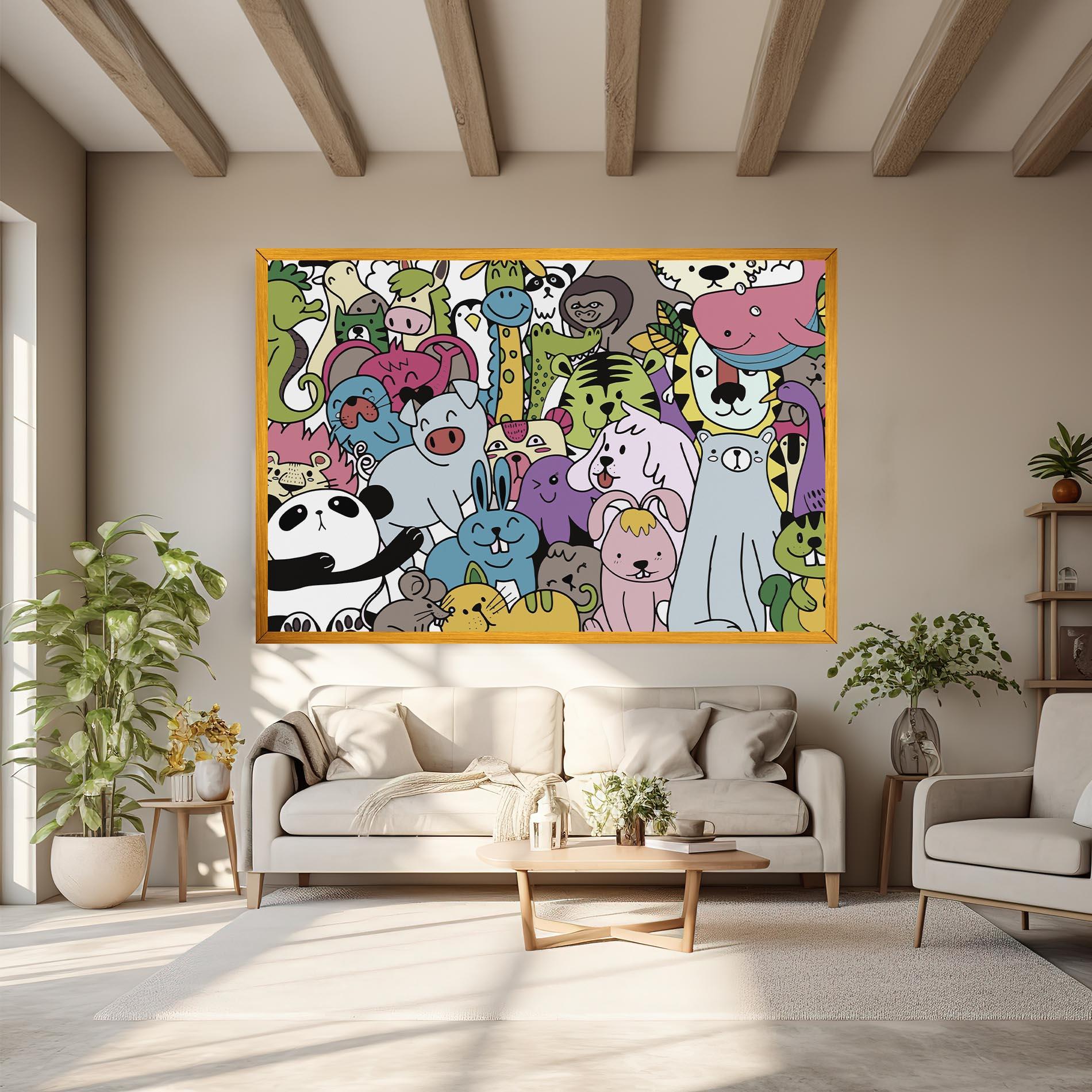 Tablou Canvas Animals Cartoon mockup 6