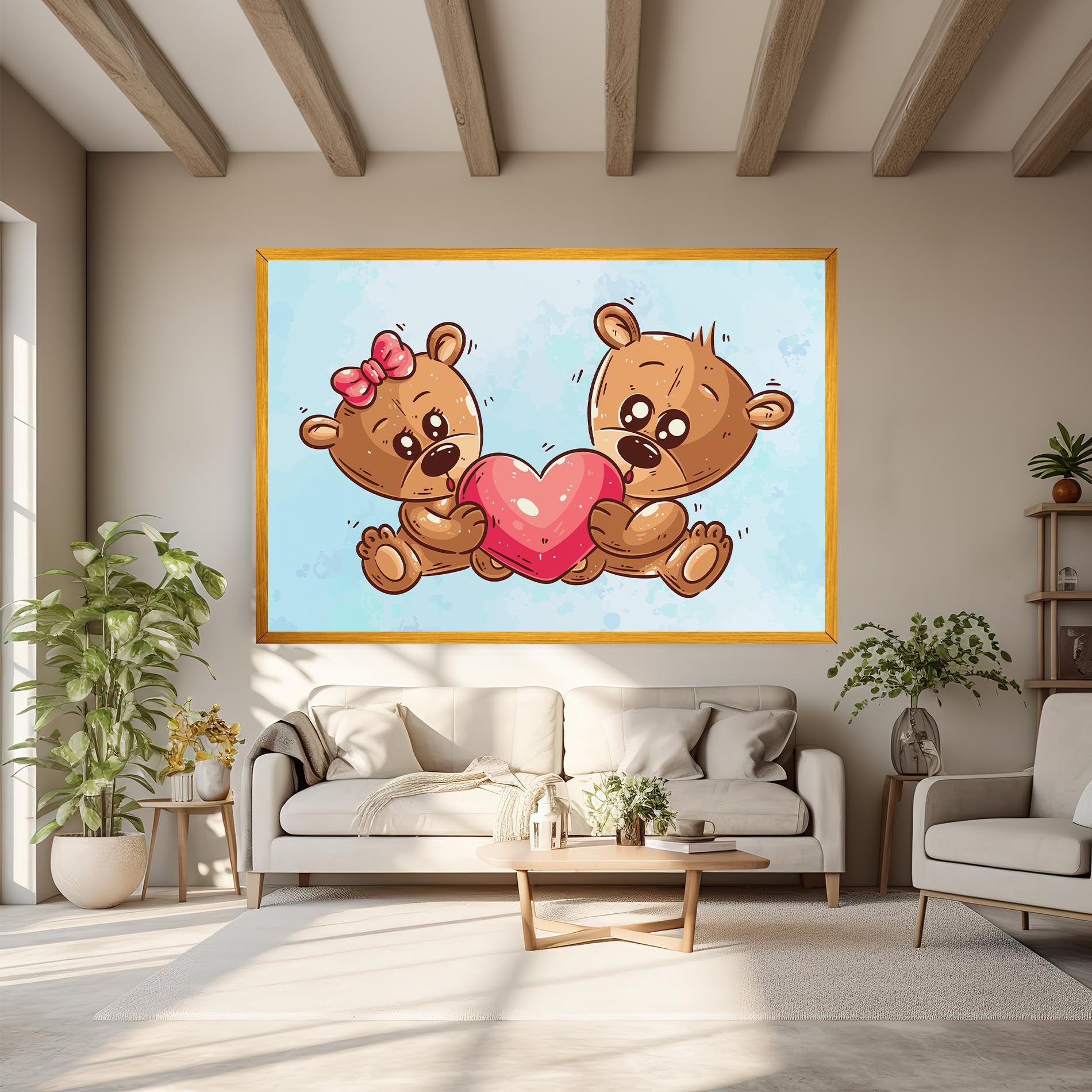 Bear Holding Heart mockup 6