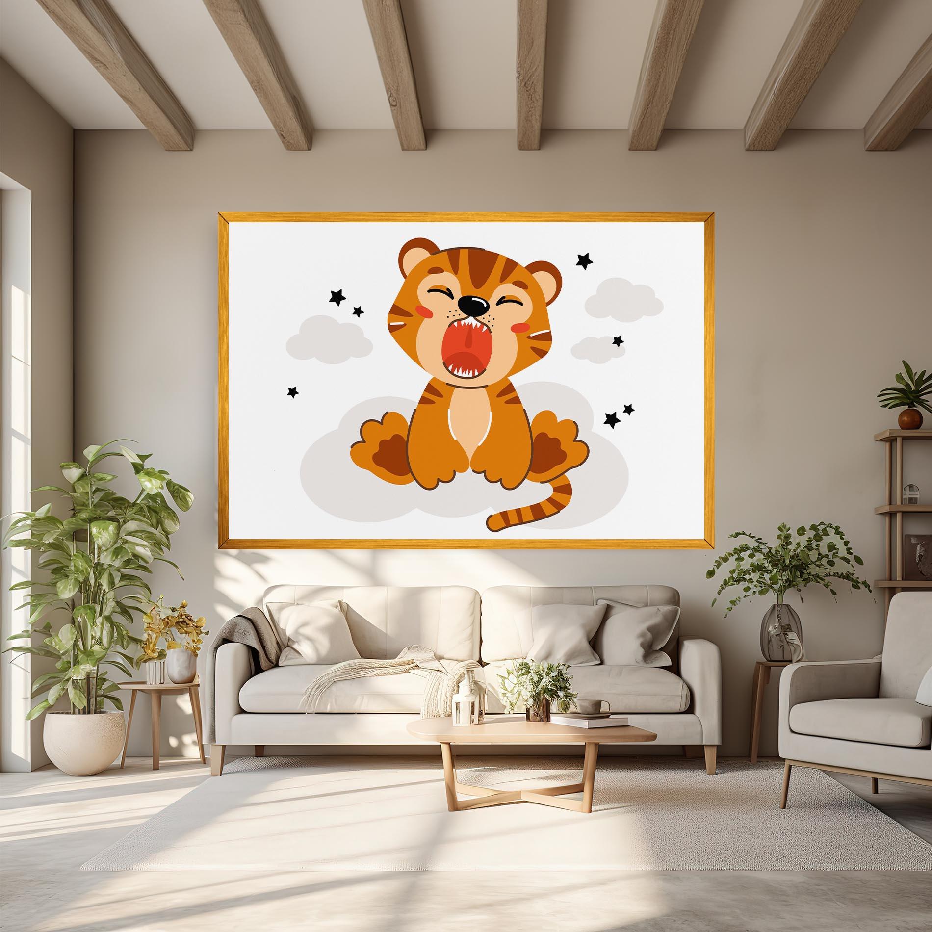 Tablou Canvas Cute Sleepy Tiger mockup 6