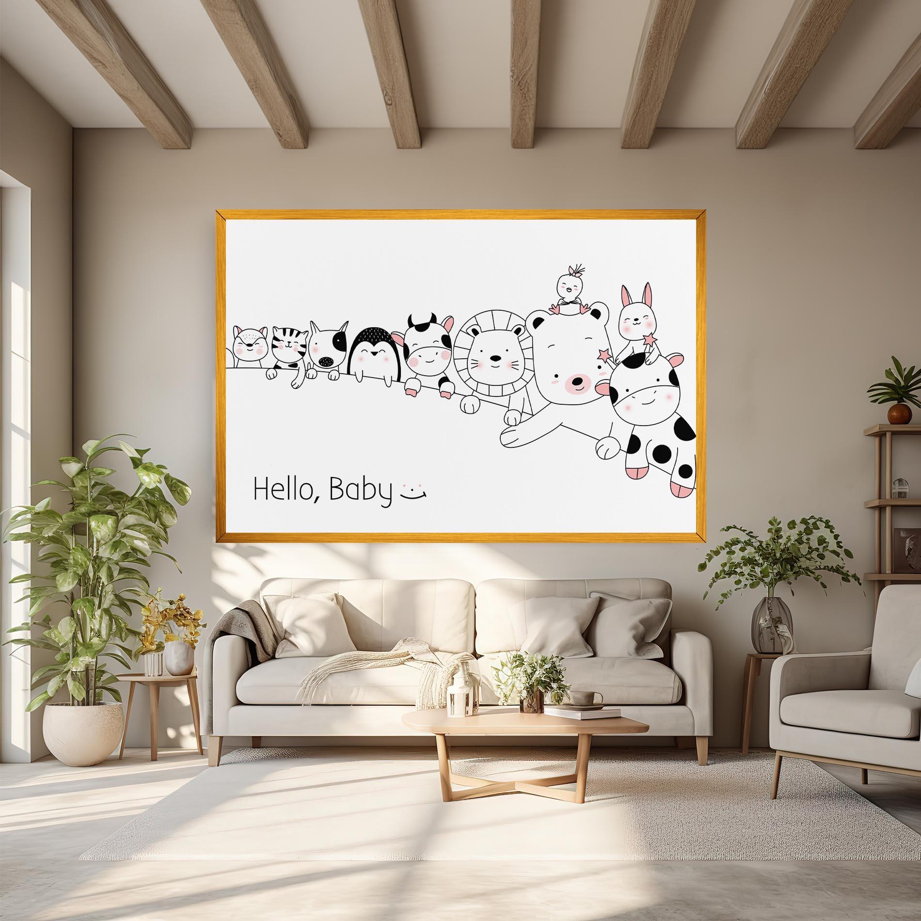 Tablou Canvas Hello Baby mockup 6