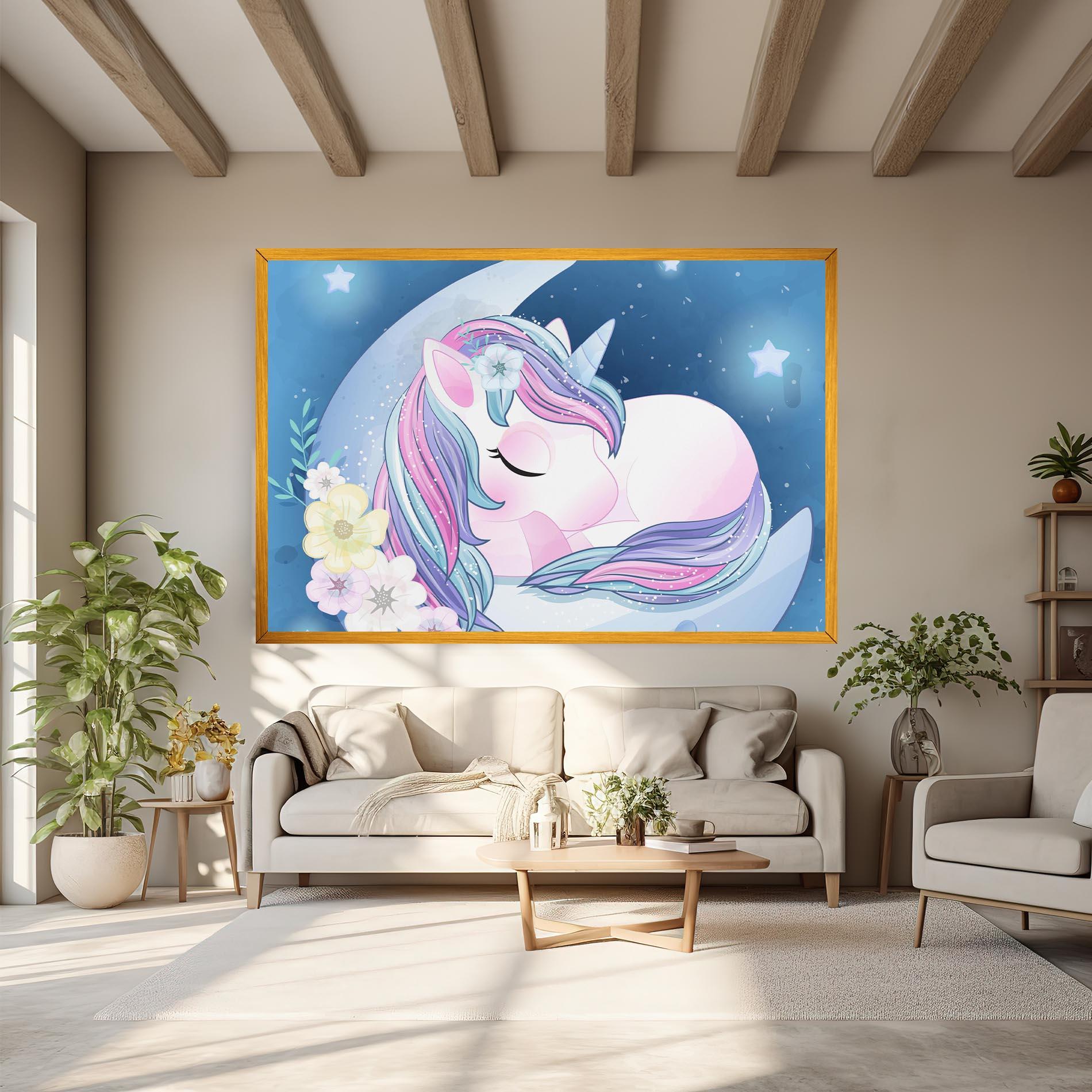 Tablou Canvas Moon Unicorn mockup 6