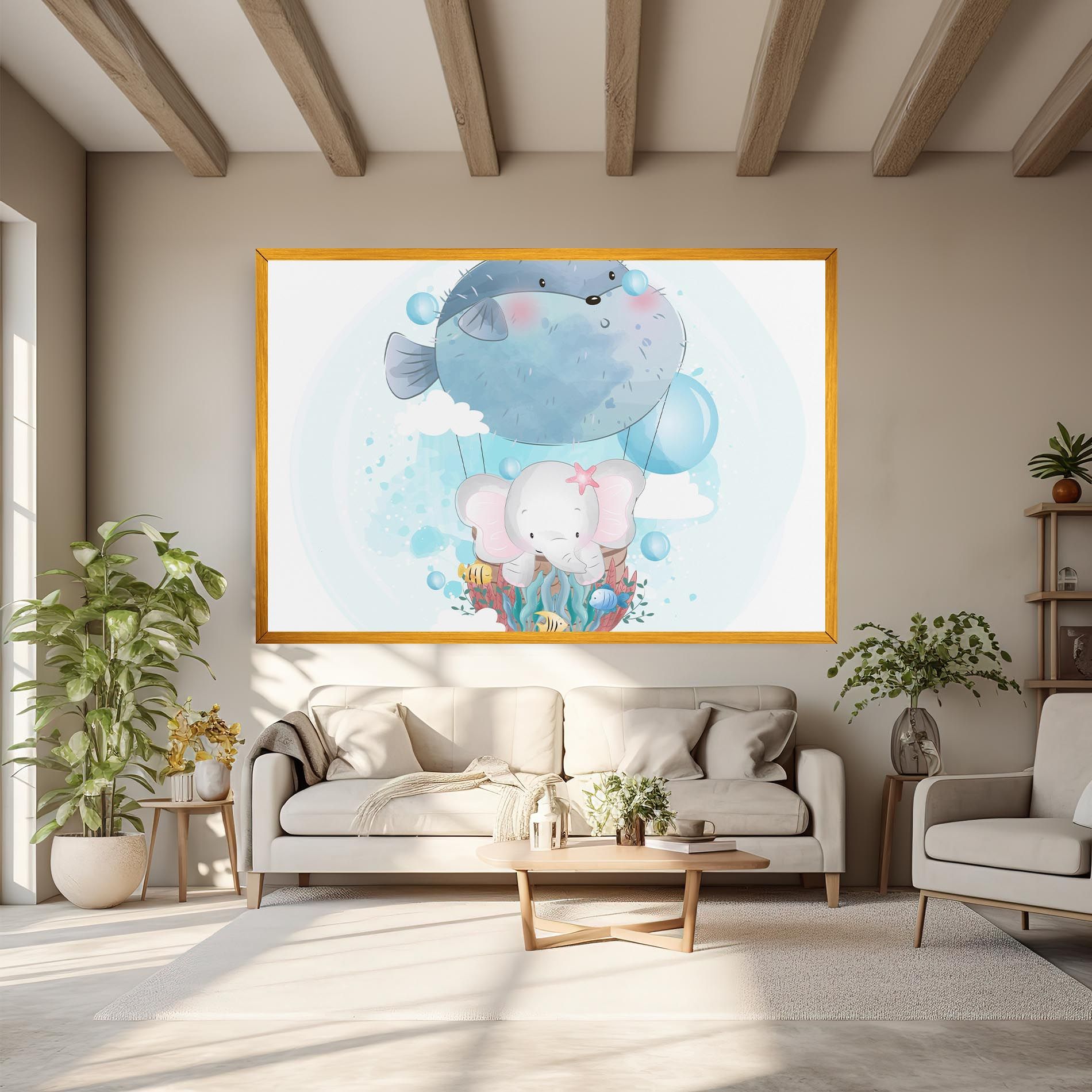 Swiming Elephant mockup 6