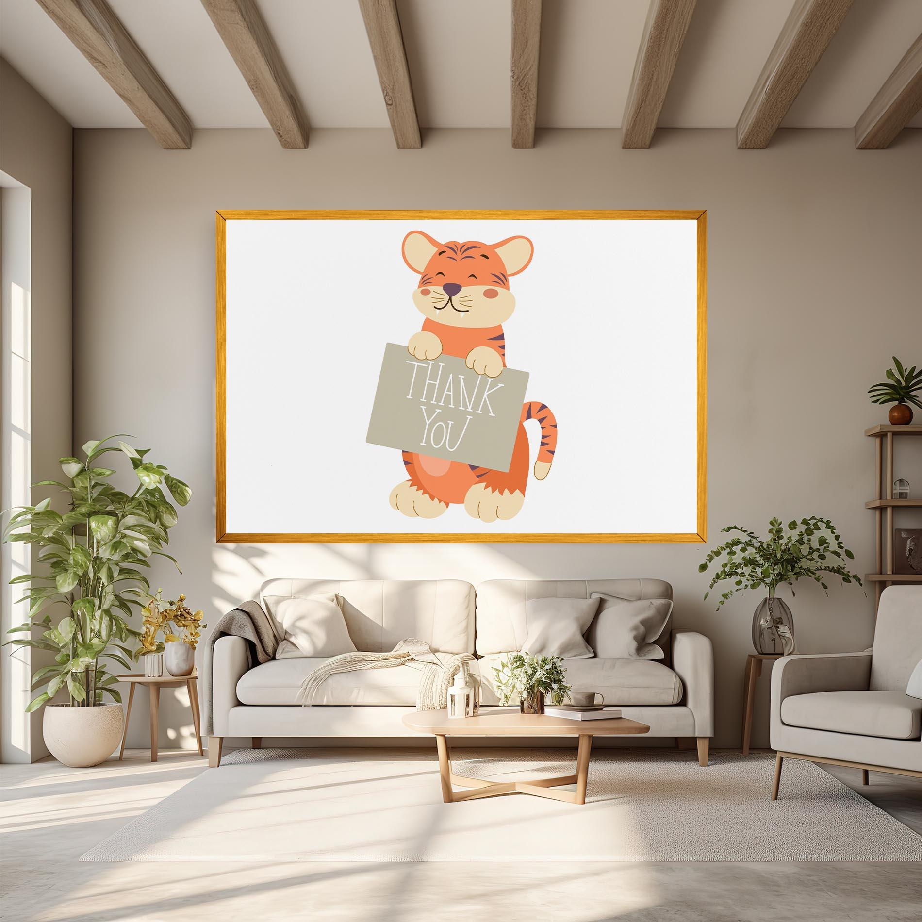 Tablou Canvas Tiger Thank U mockup 6