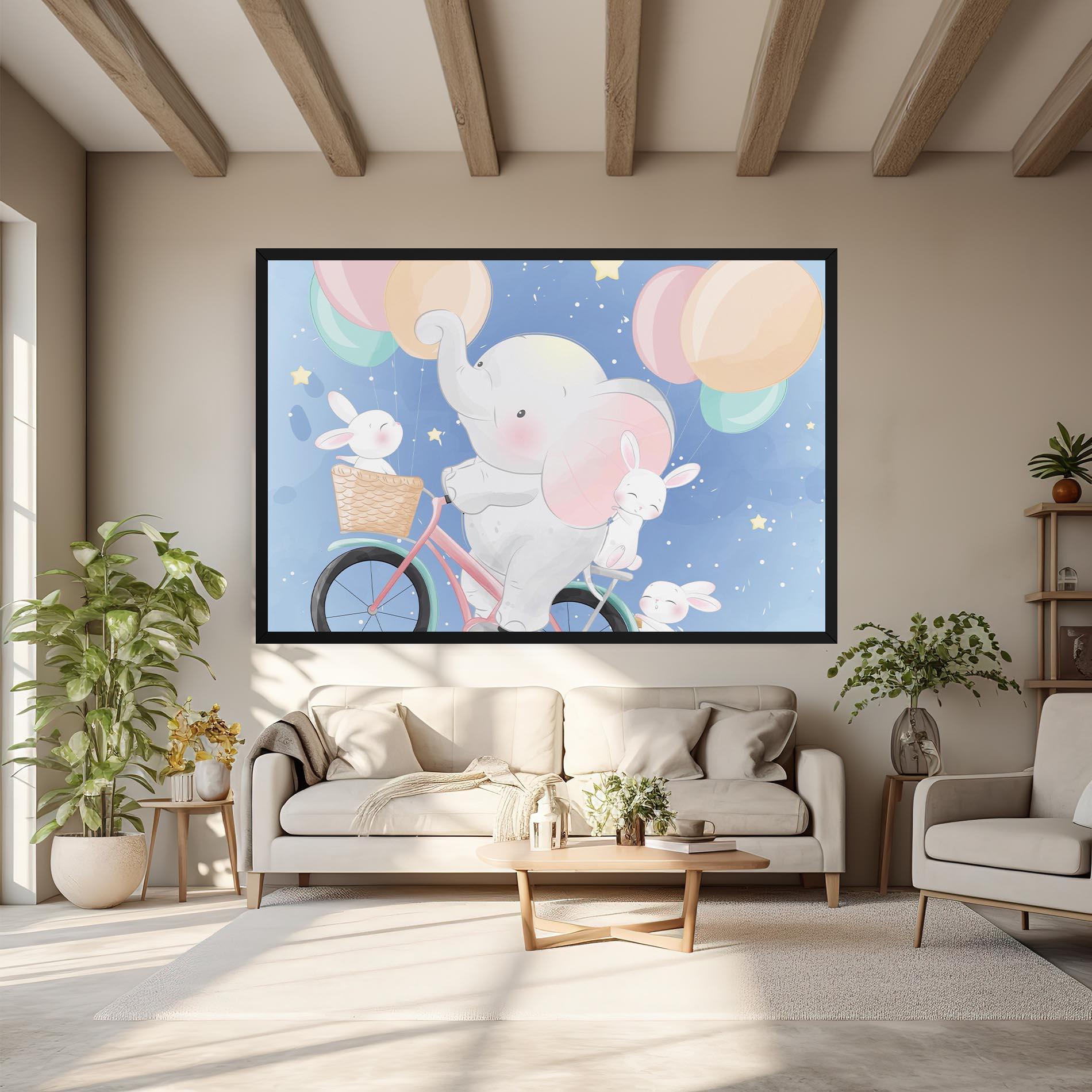 Tablou Canvas Bike Elephant mockup 6