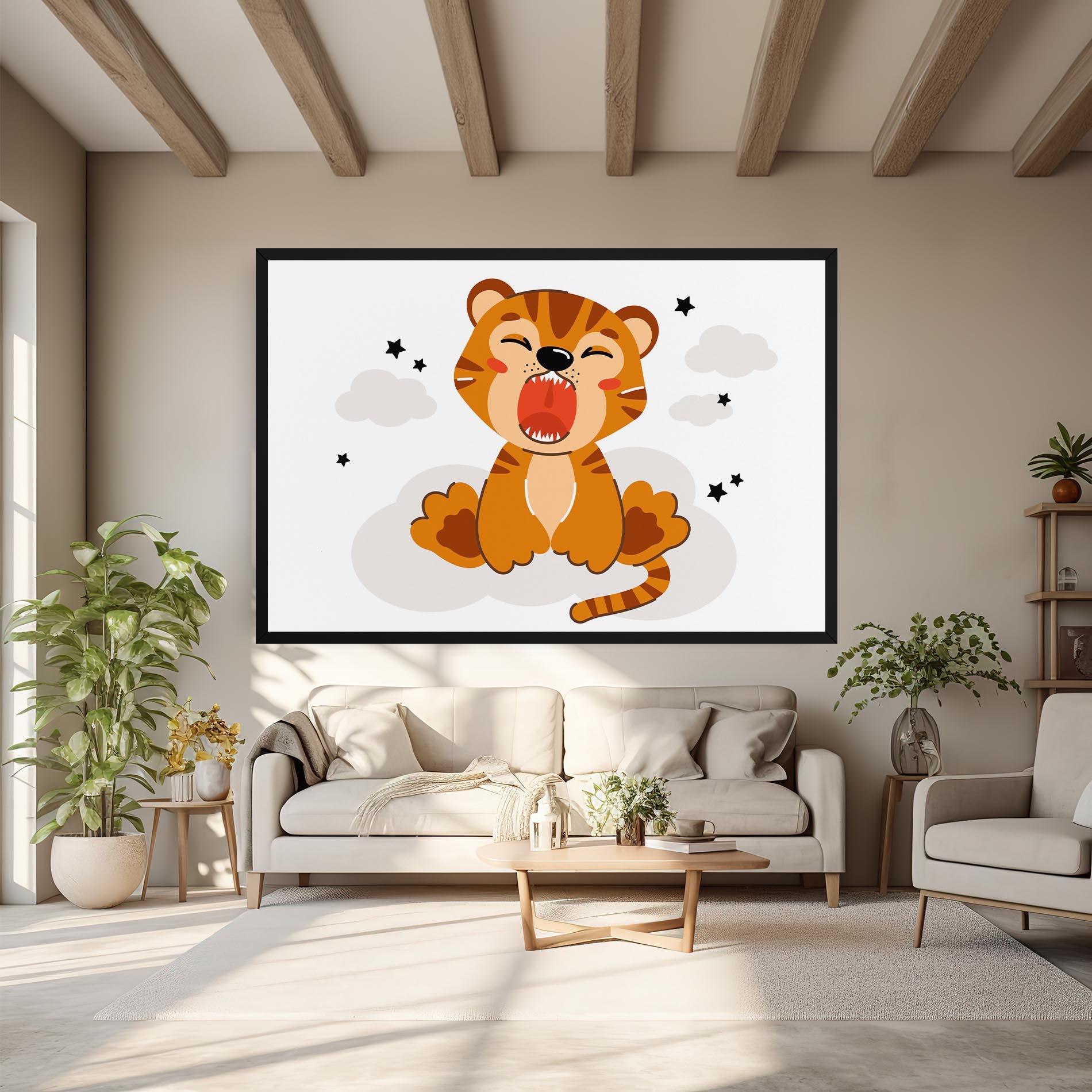 Tablou Canvas Cute Sleepy Tiger mockup 6