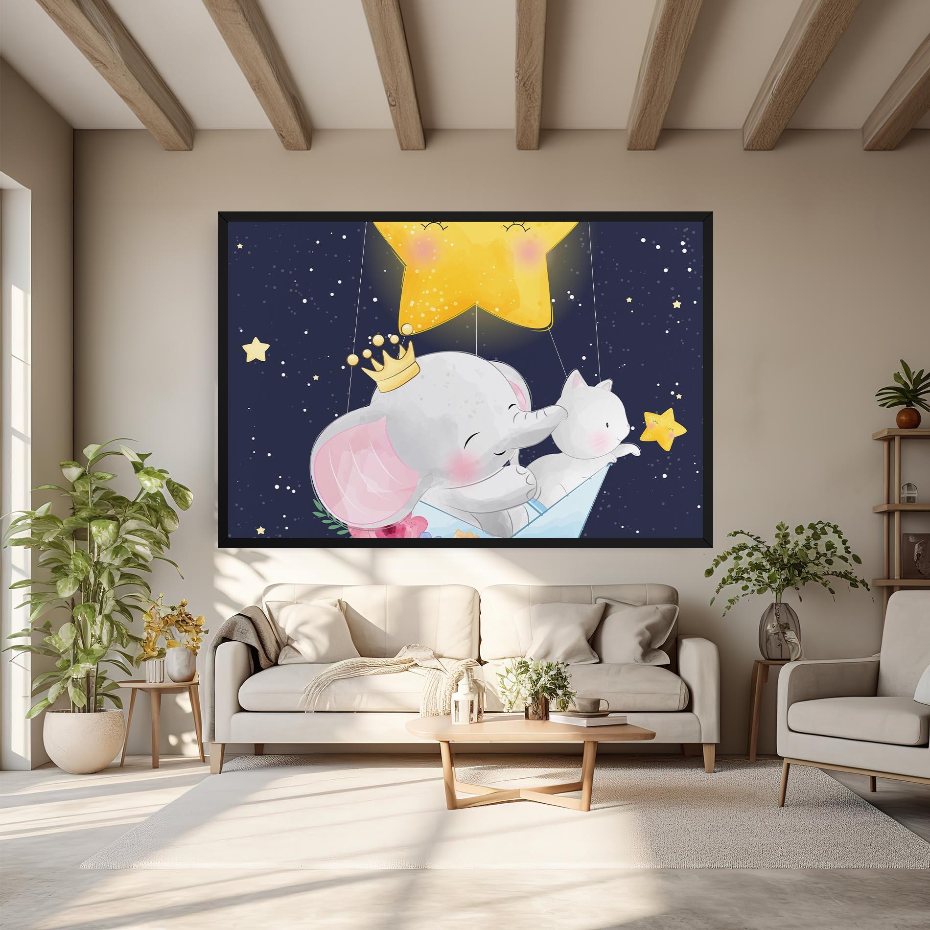 Tablou Canvas Elephant Cat mockup 6