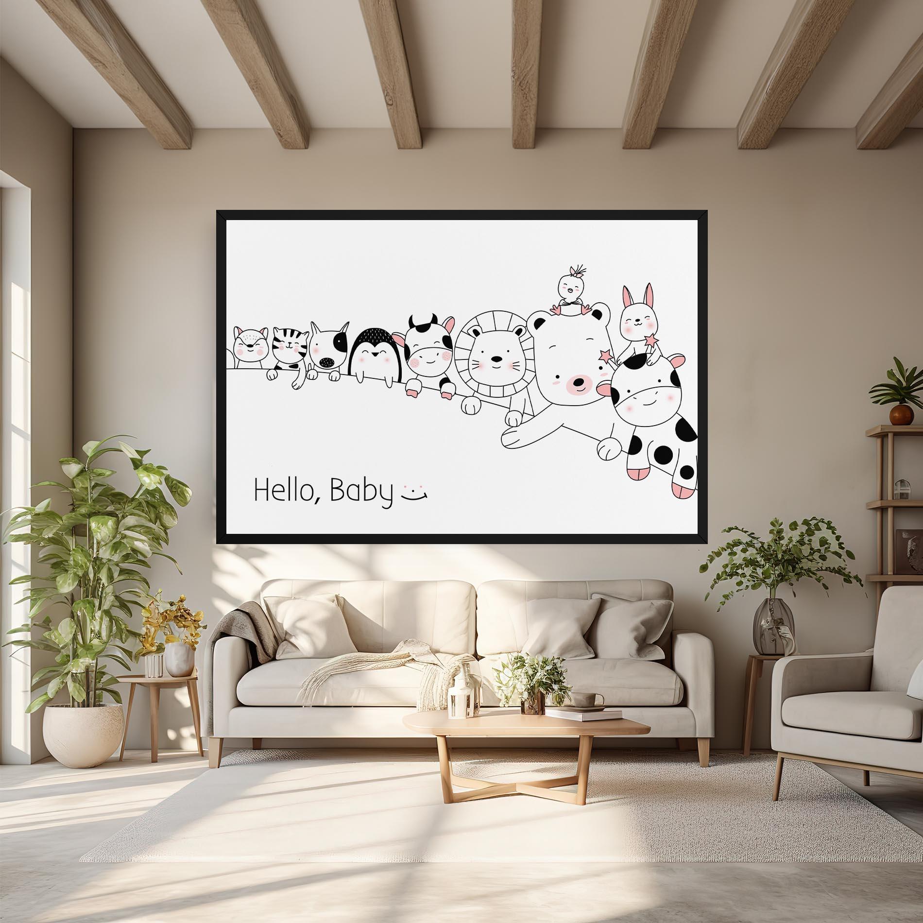 Tablou Canvas Hello Baby mockup 6