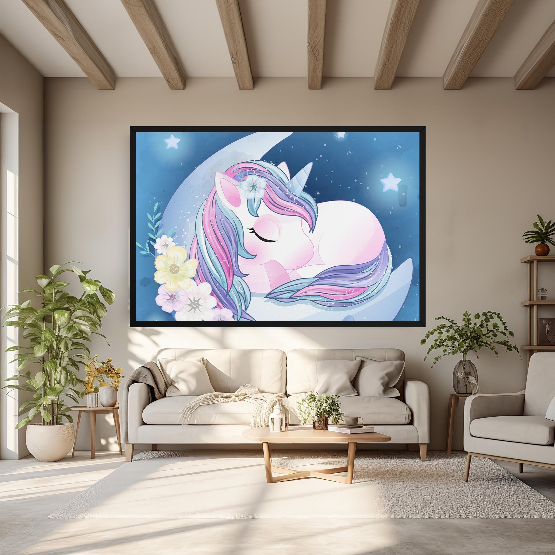 Tablou Canvas Moon Unicorn mockup 6