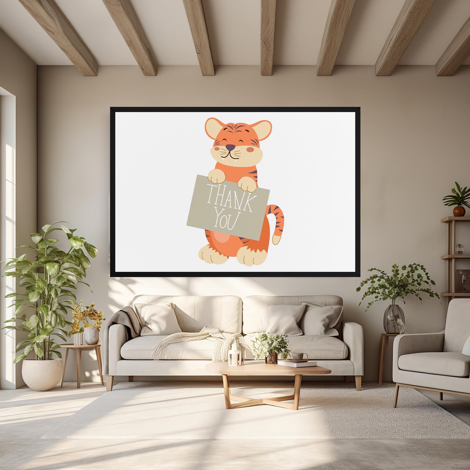 Tablou Canvas Tiger Thank U mockup 6