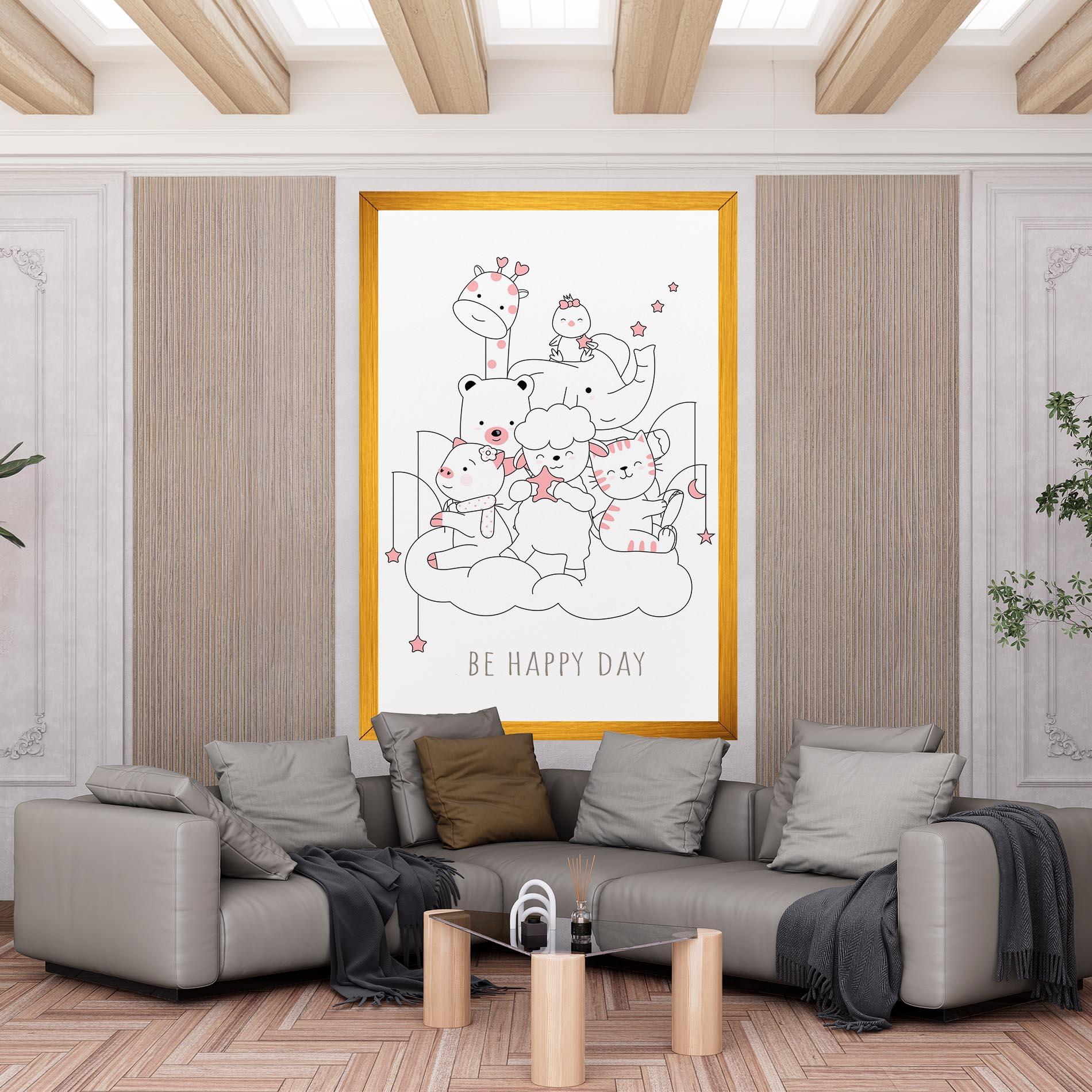 Tablou Canvas Be Happy Day mockup 6