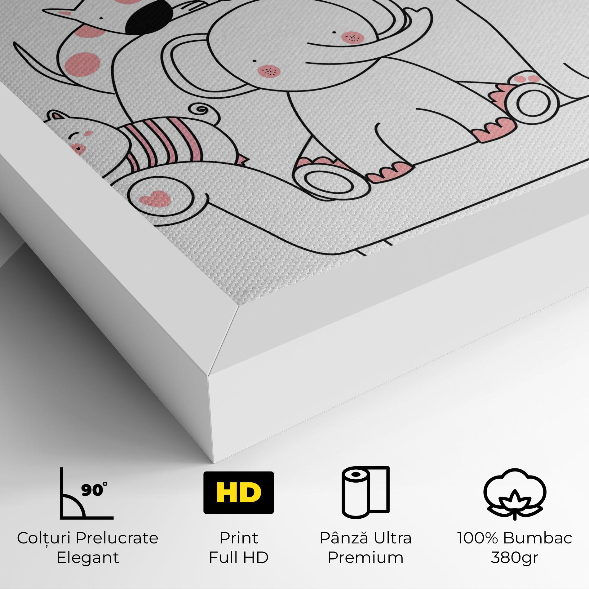 Tablou Canvas Be Happy Animals mockup 4