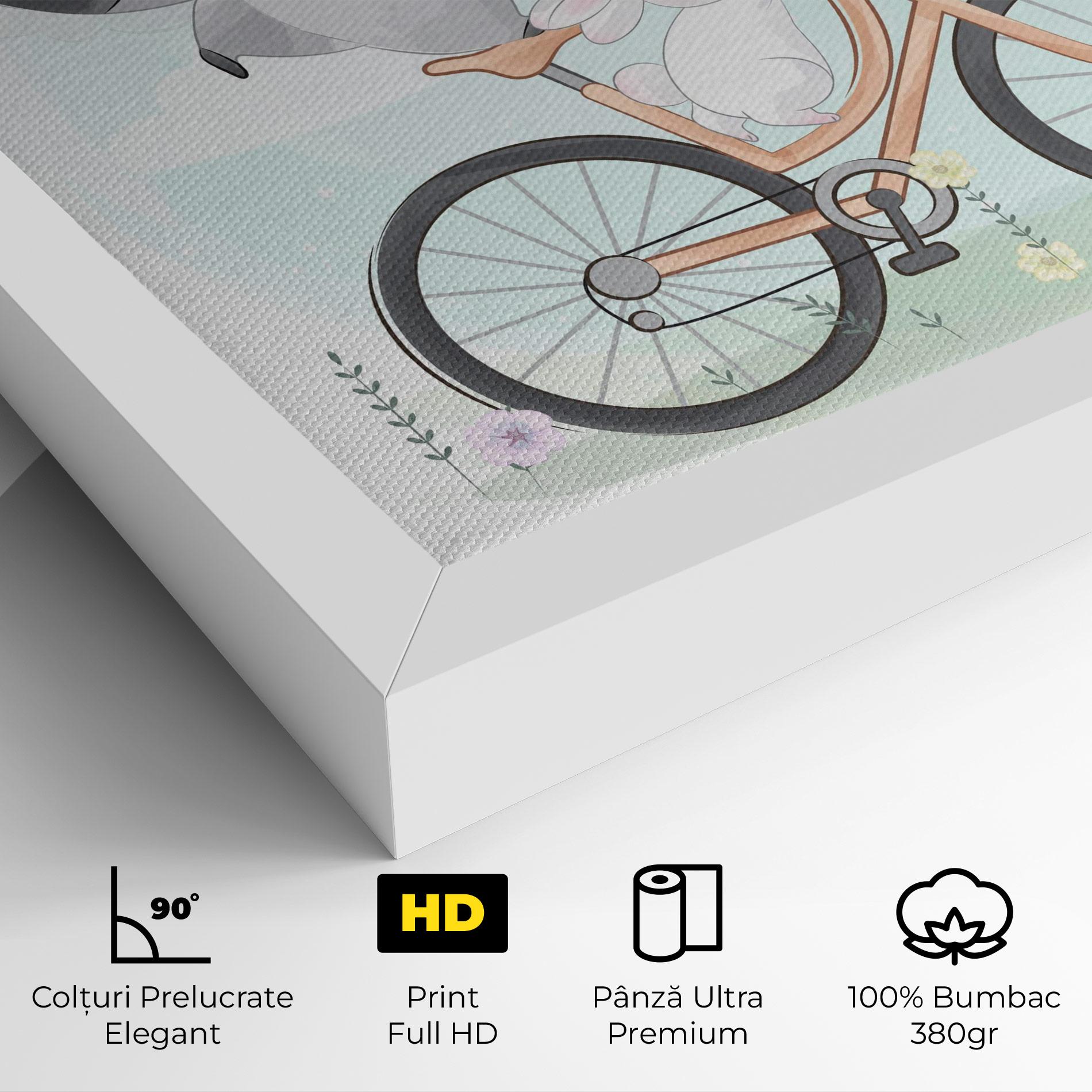 Tablou Canvas Bike Ride Animal mockup 4