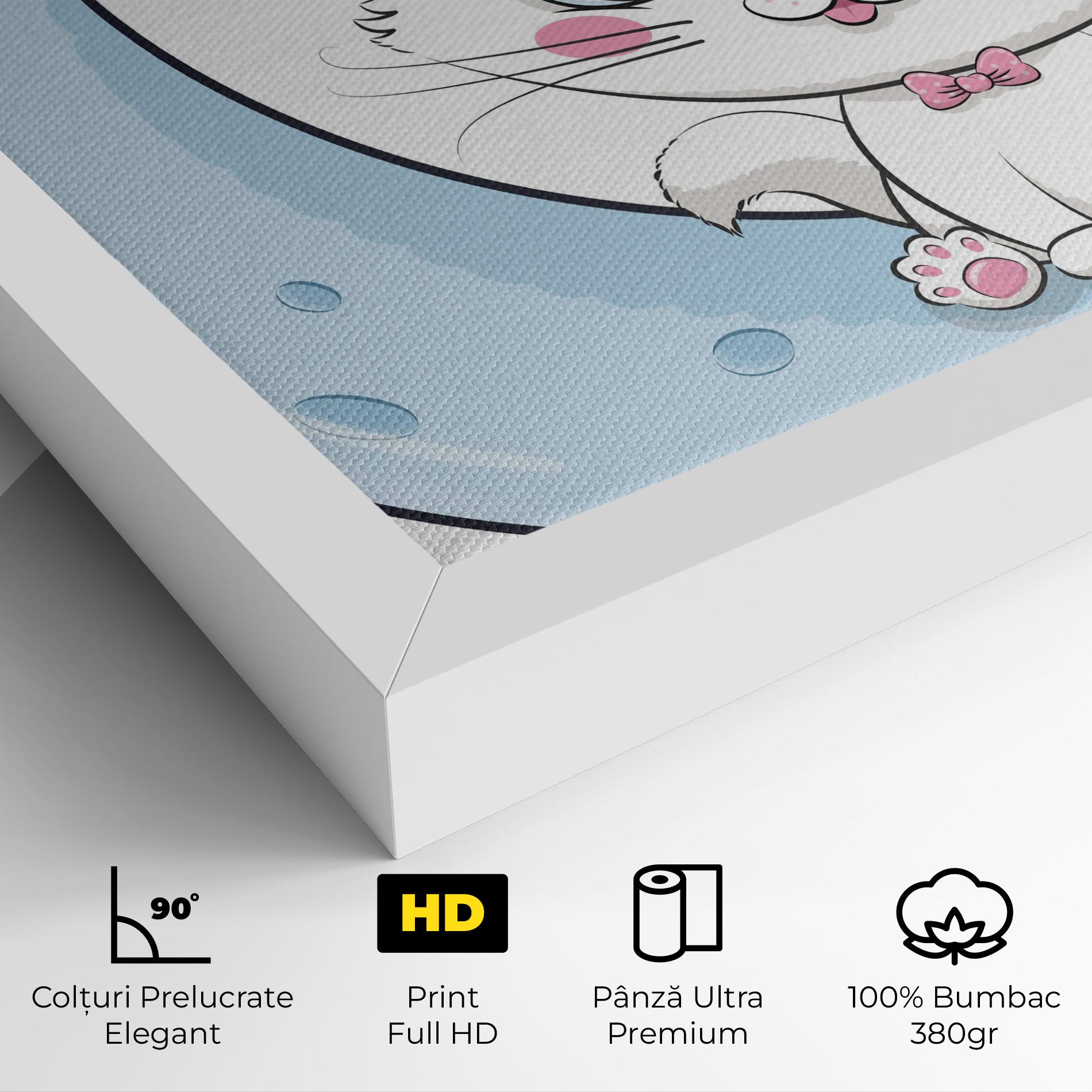 Tablou Canvas Blue Moon Cat mockup 4