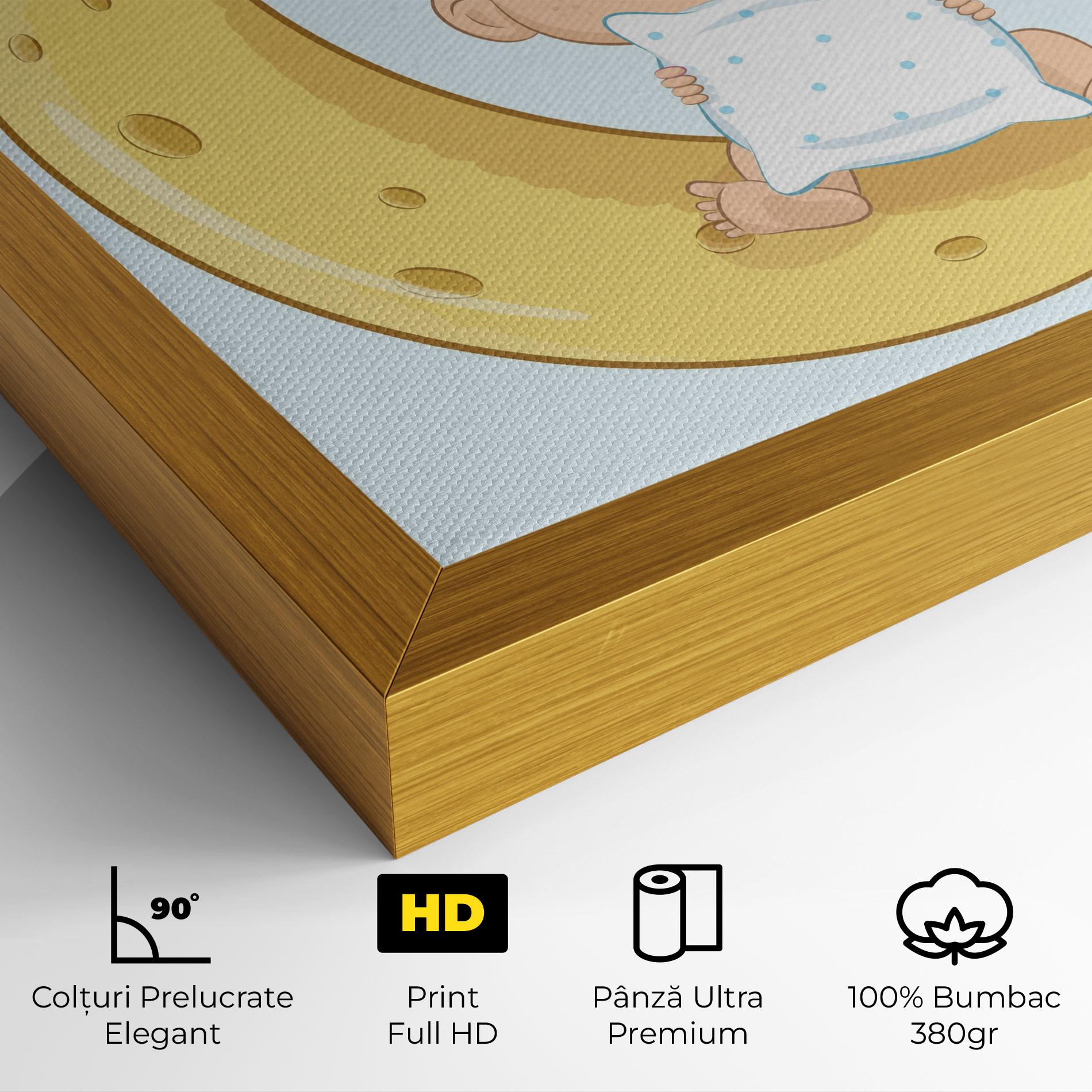 Tablou Canvas Baby On Moon mockup 4