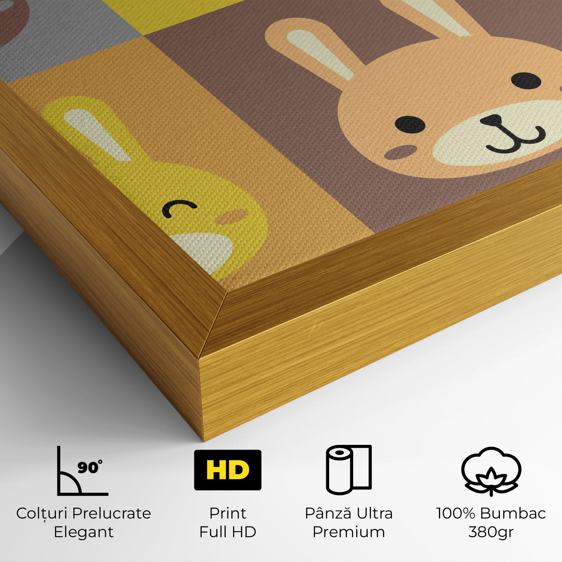 Tablou Canvas Bunny Colors mockup 4
