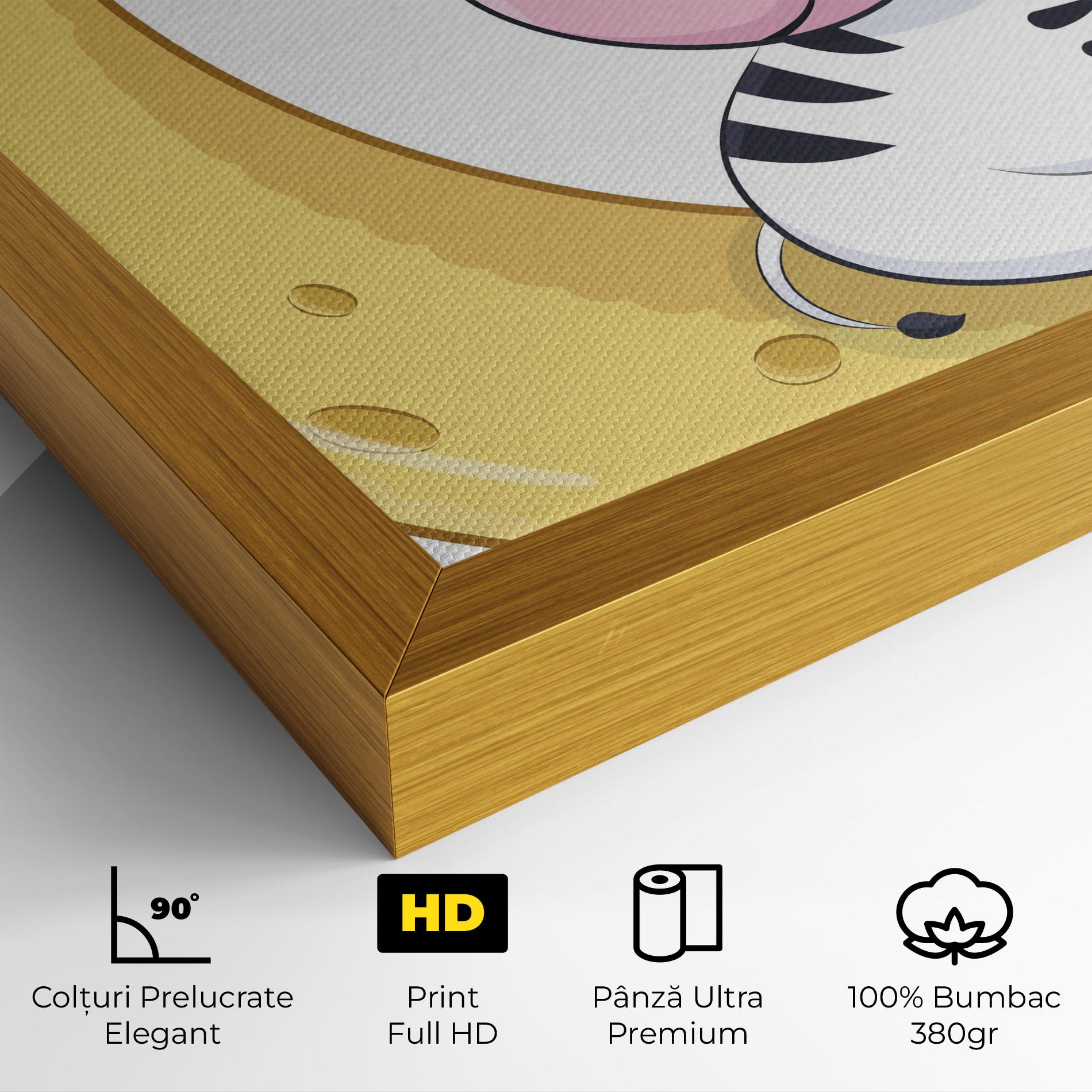 Tablou Canvas Cute Zebra Moon mockup 4