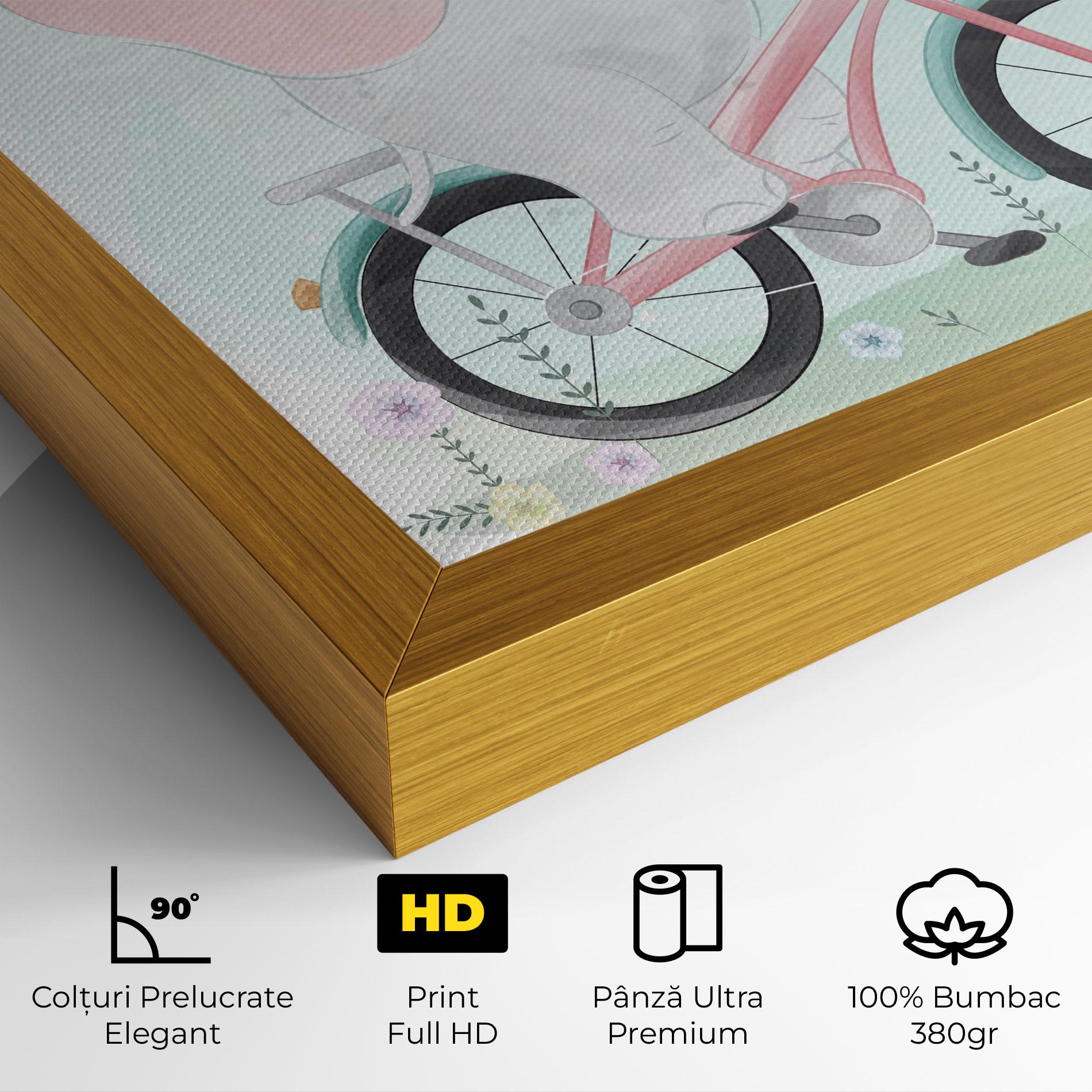 Tablou Canvas Elephant Bike mockup 4