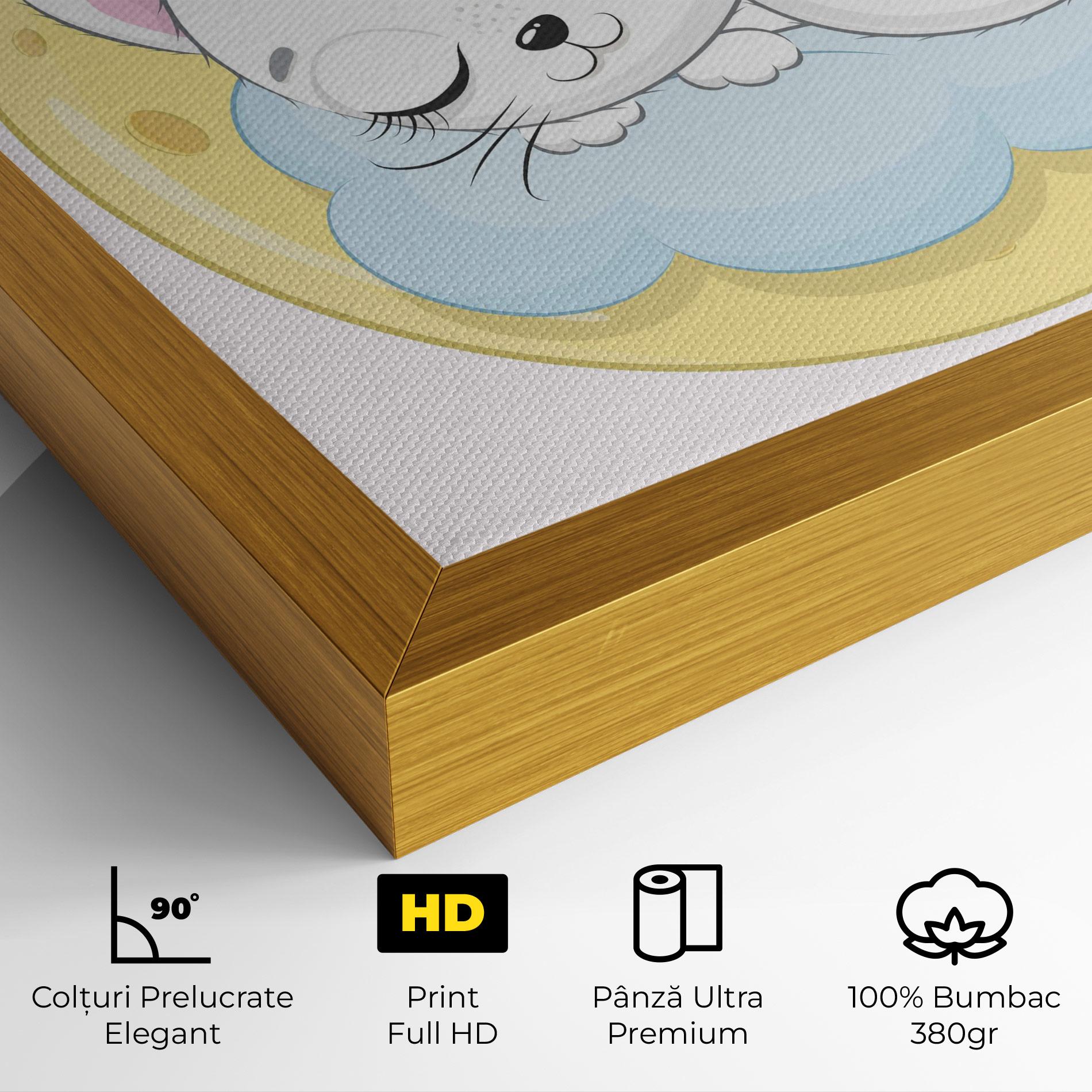 Tablou Canvas Moon Cat Sleeping mockup 4