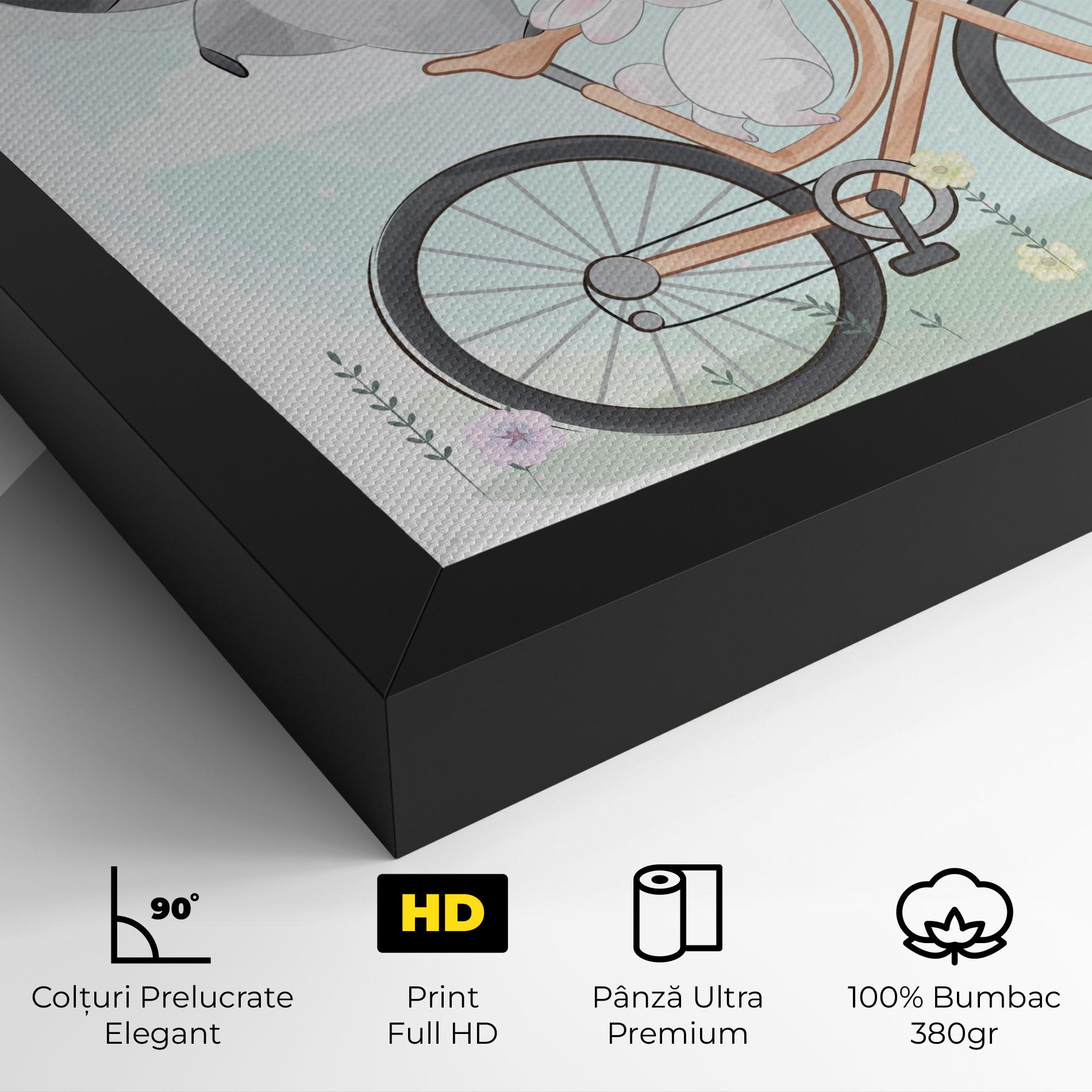 Tablou Canvas Bike Ride Animal mockup 4