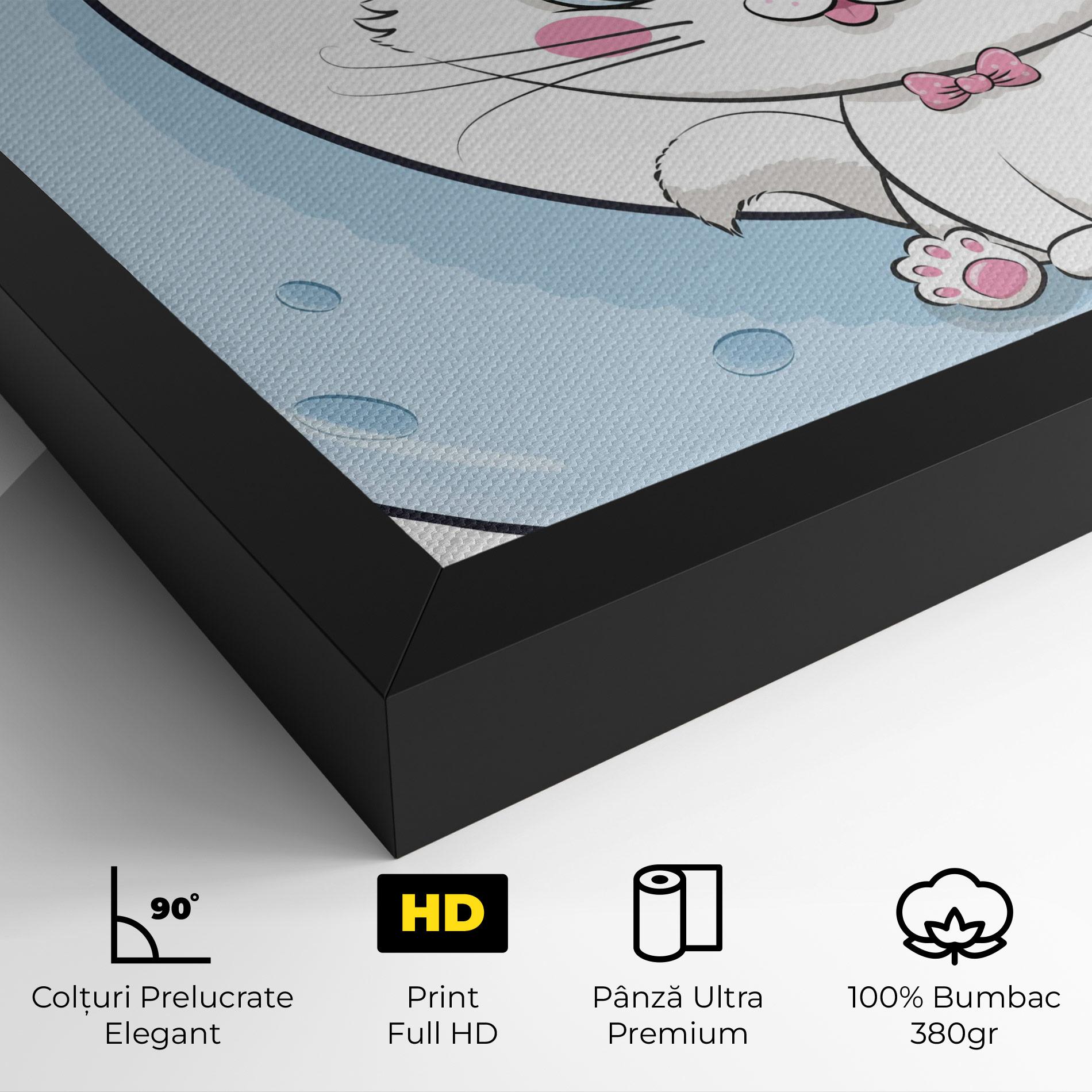 Tablou Canvas Blue Moon Cat mockup 4