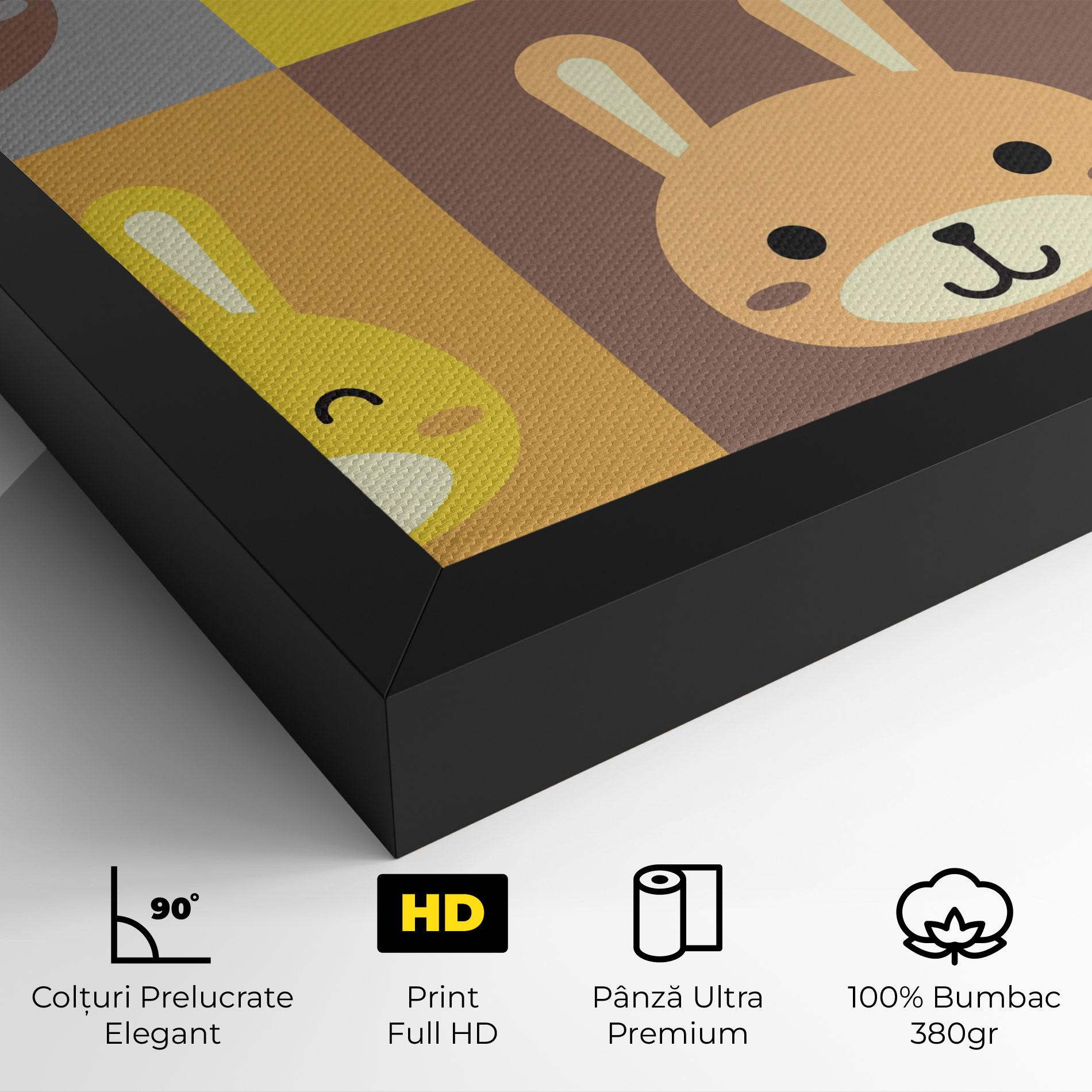 Tablou Canvas Bunny Colors mockup 4