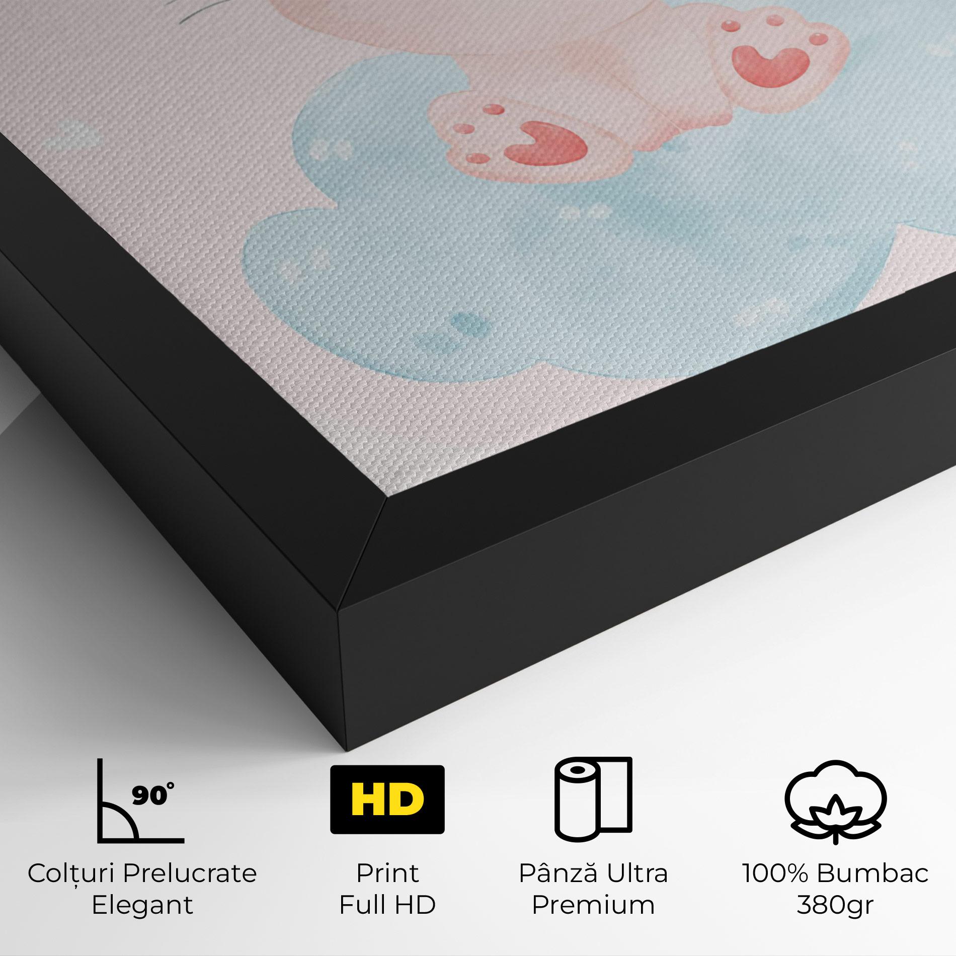 Tablou Canvas Cloud Pink Bunny mockup 4