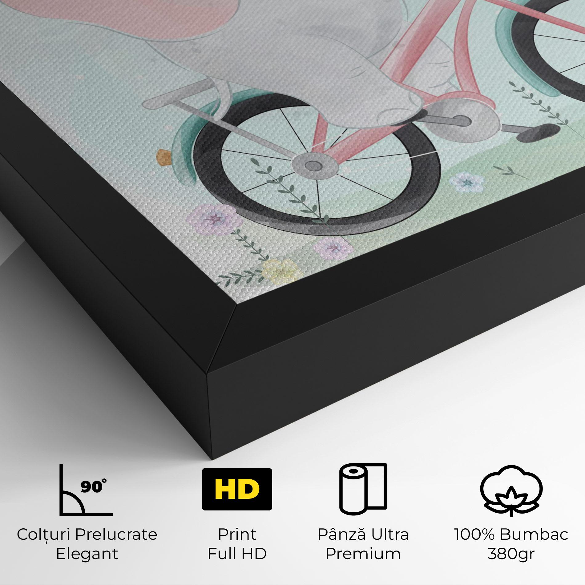 Tablou Canvas Elephant Bike mockup 4