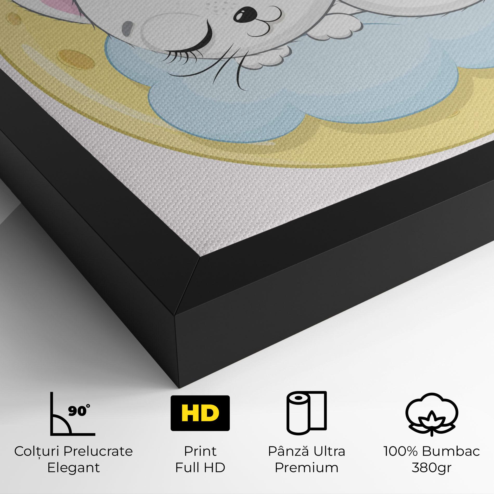 Tablou Canvas Moon Cat Sleeping mockup 4
