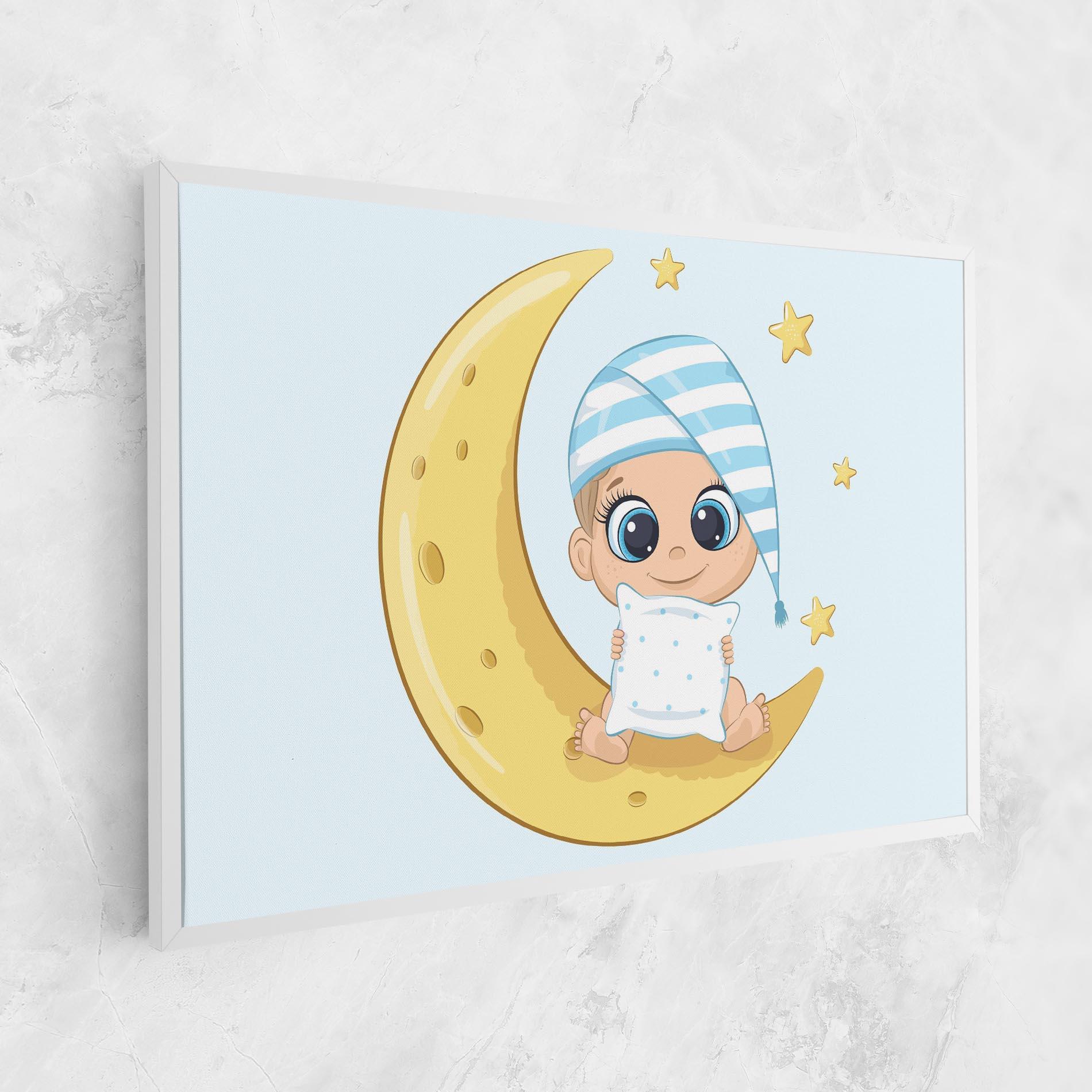 Tablou Canvas Baby On Moon mockup 1