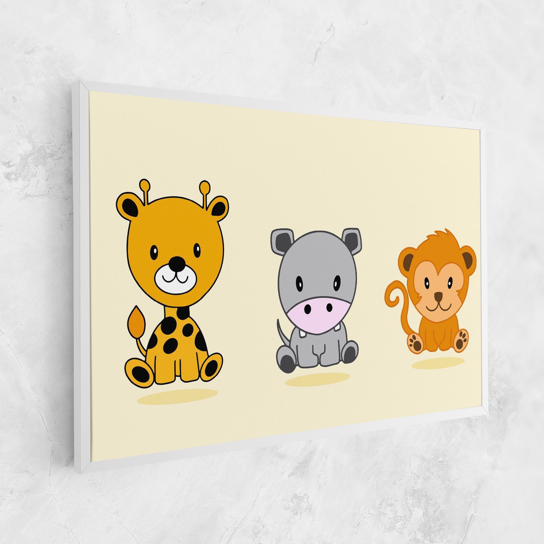 Tablou Canvas Cream Animals mockup 1