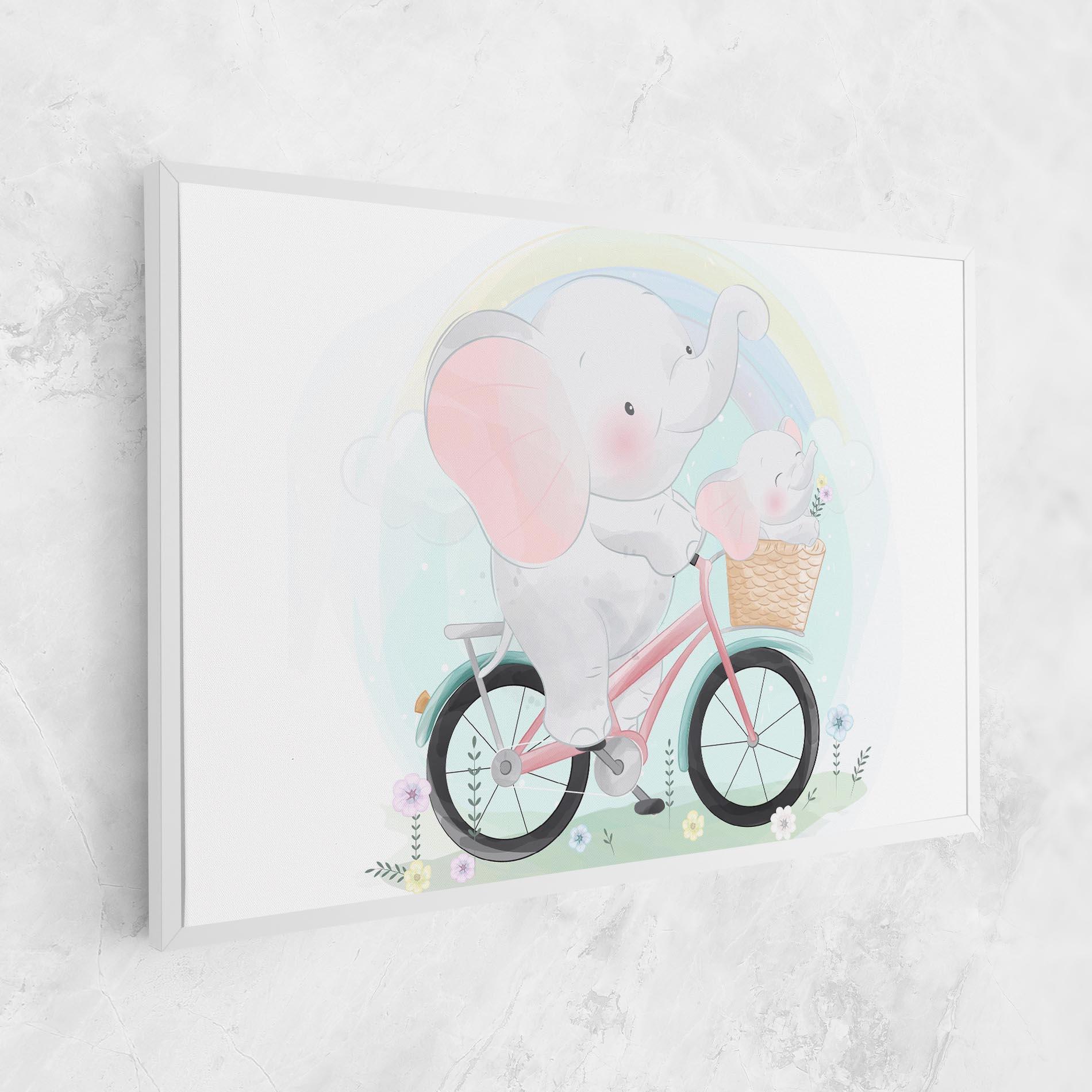 Tablou Canvas Elephant Bike mockup 1