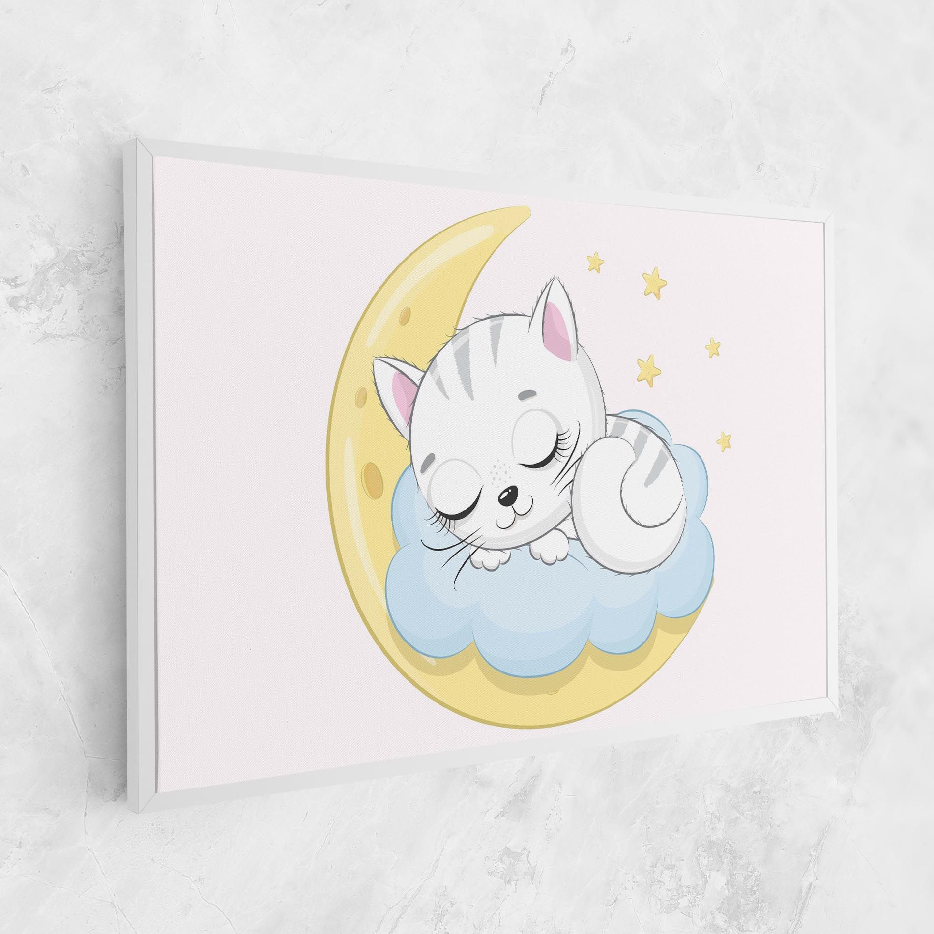 Moon Cat Sleeping mockup 1