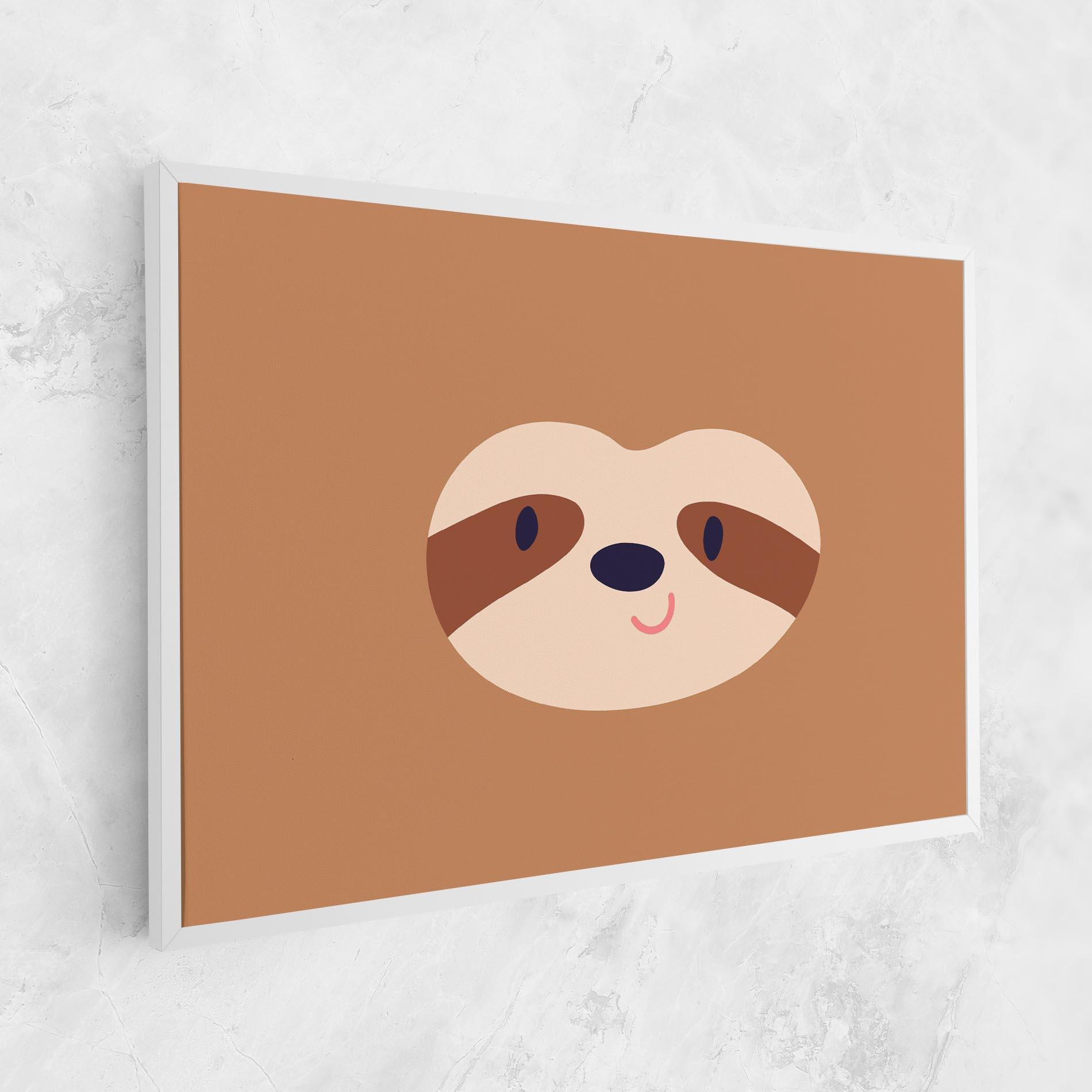 Tablou Canvas Sloth Face Portrait mockup 1