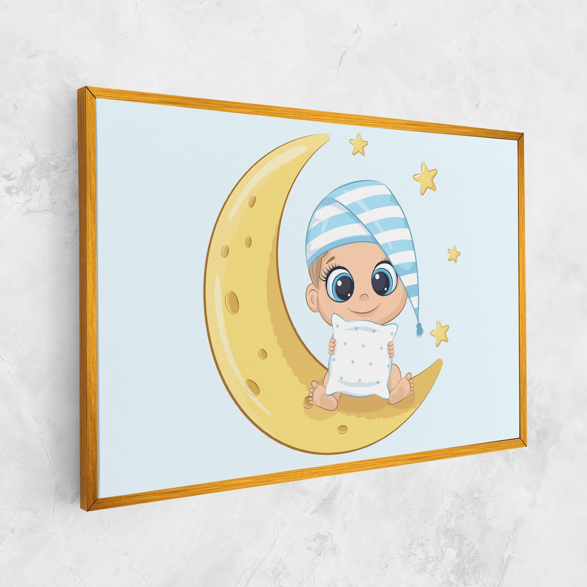 Tablou Canvas Baby On Moon mockup 1