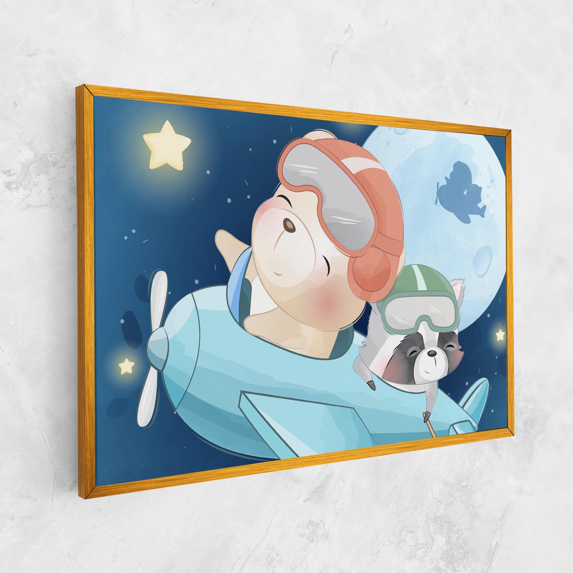 Tablou Canvas Bear Flying Star mockup 1