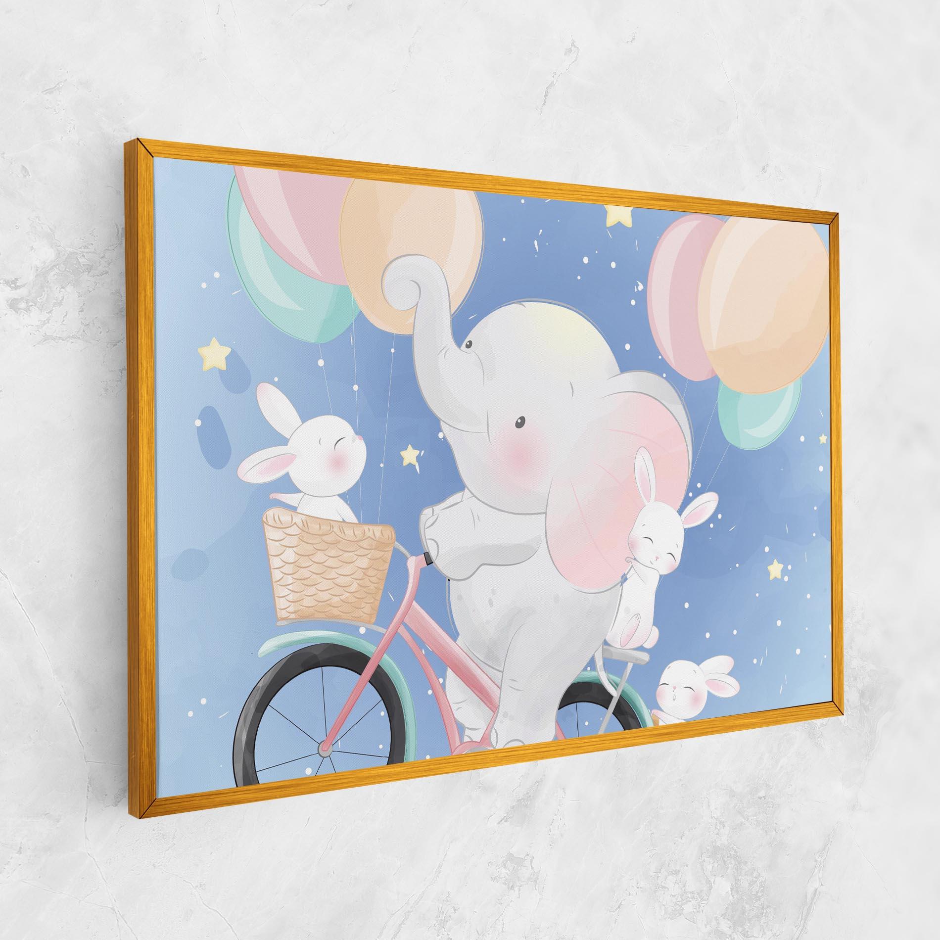 Tablou Canvas Bike Elephant mockup 1