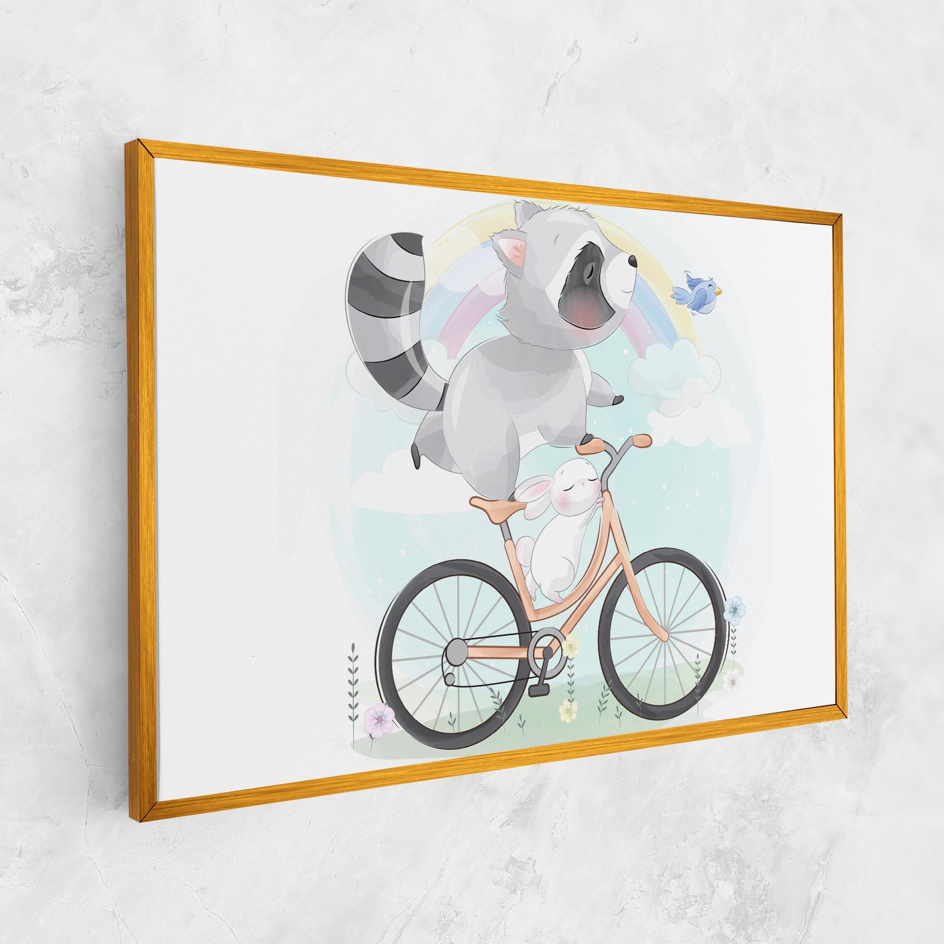 Tablou Canvas Bike Ride Animal mockup 1