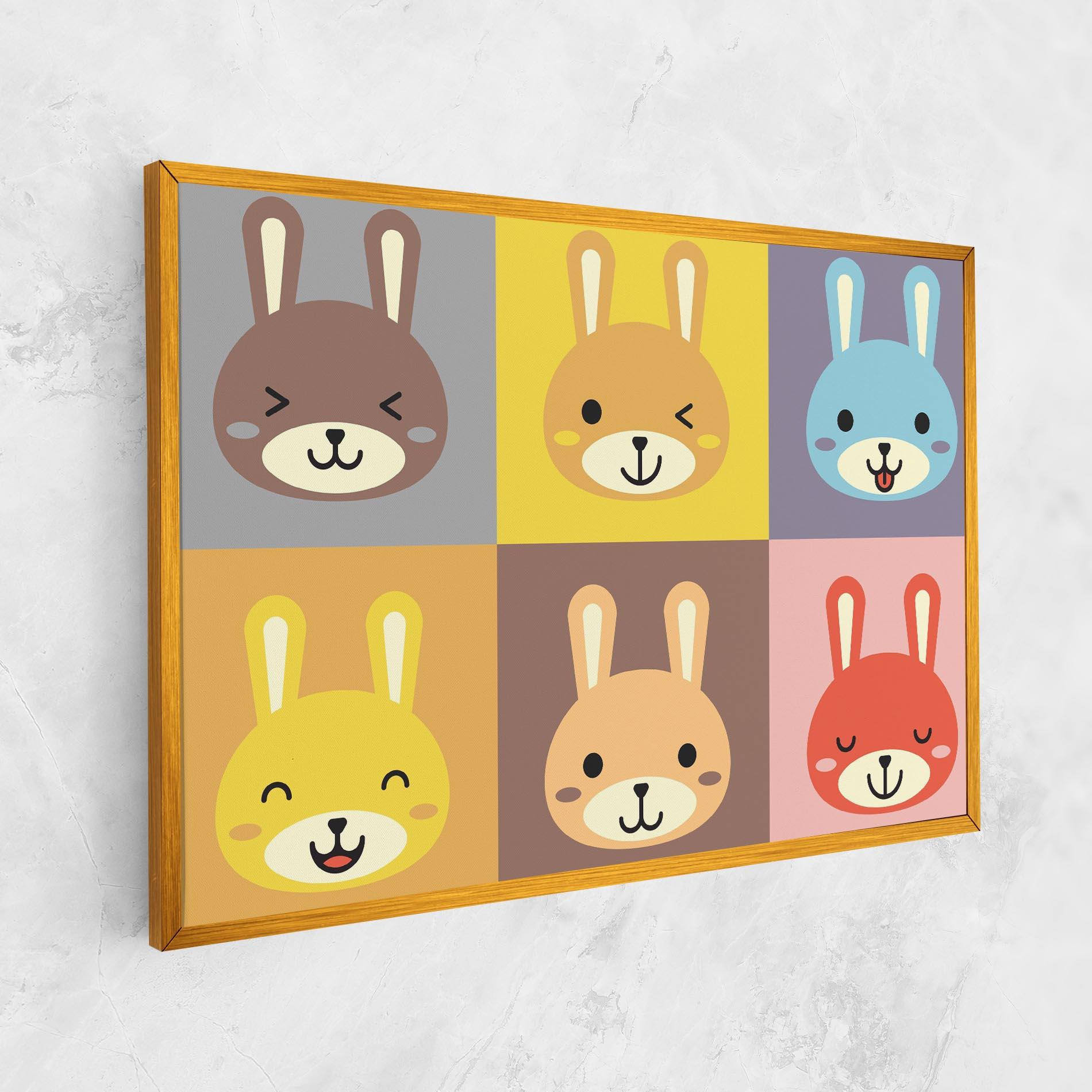 Tablou Canvas Bunny Colors mockup 1
