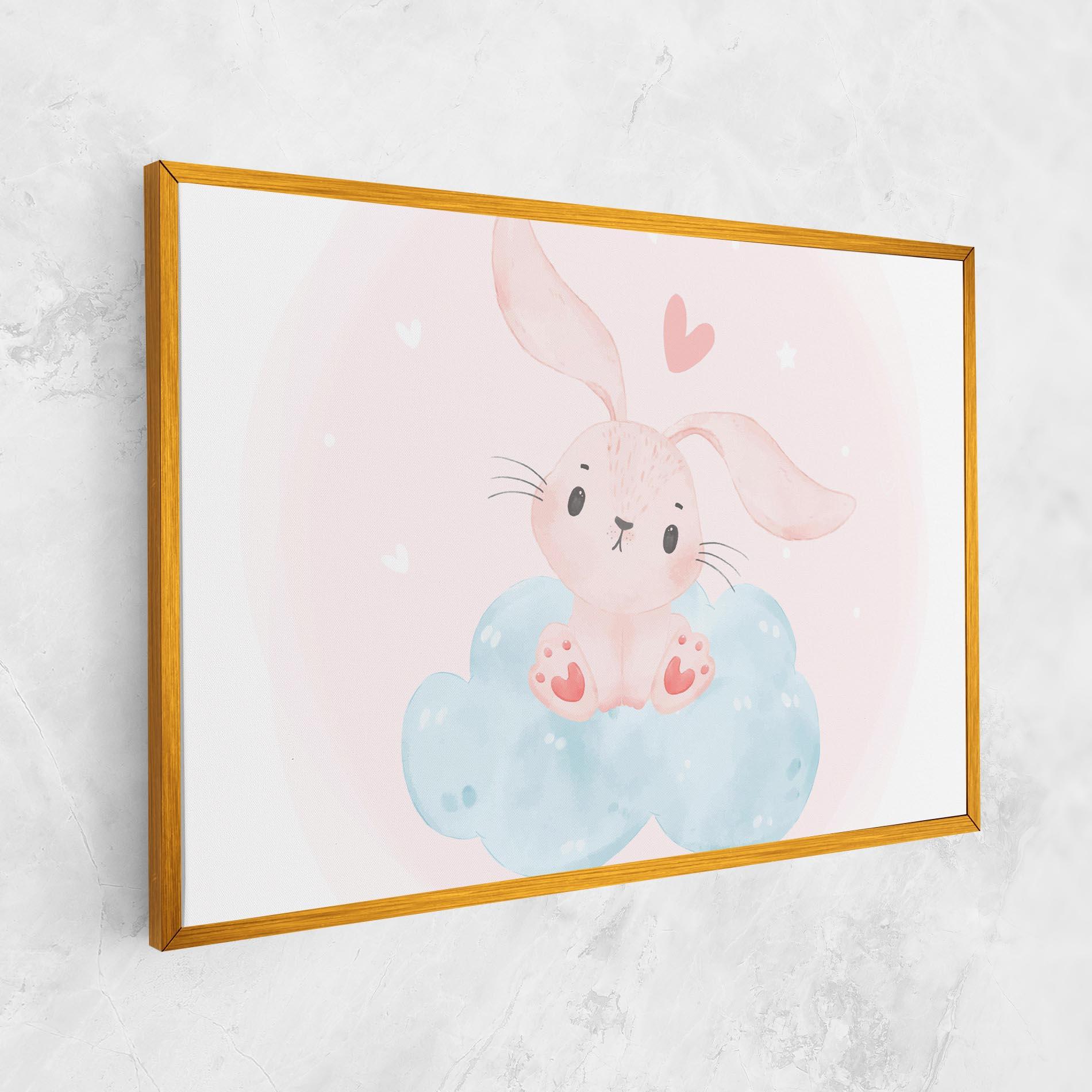 Tablou Canvas Cloud Pink Bunny mockup 1