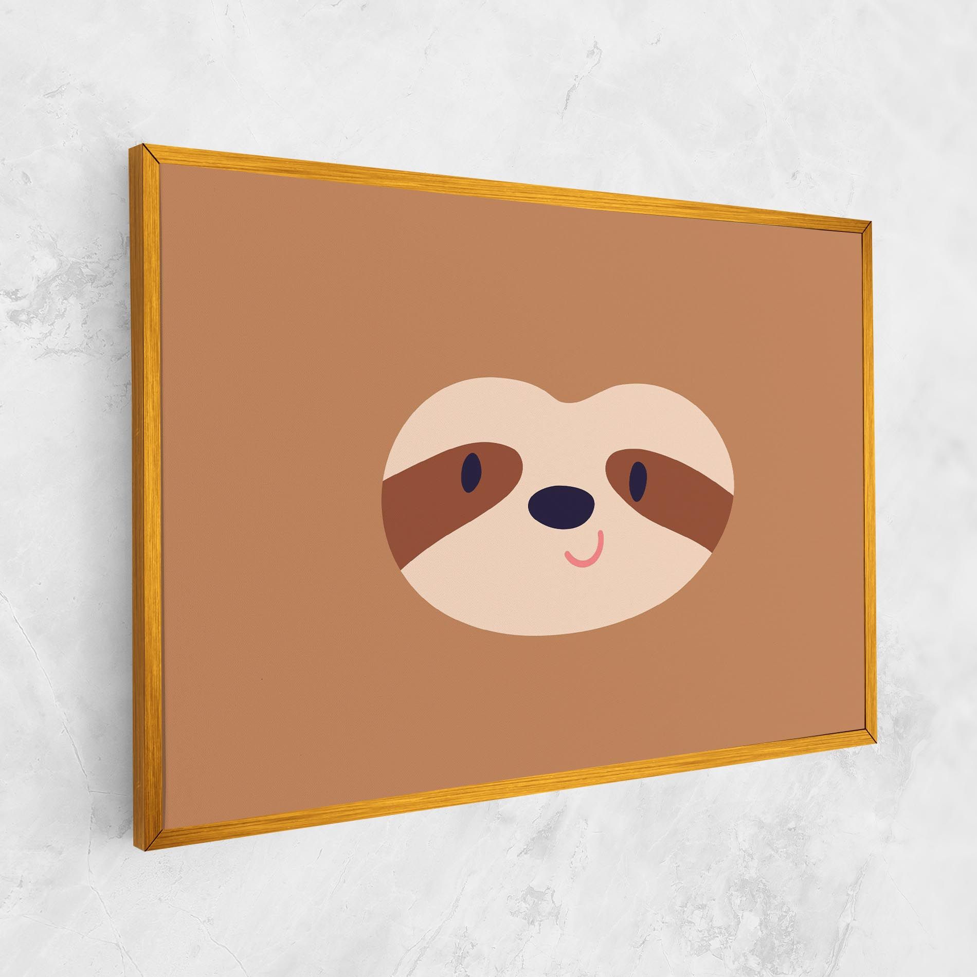 Sloth Face Portrait mockup 1