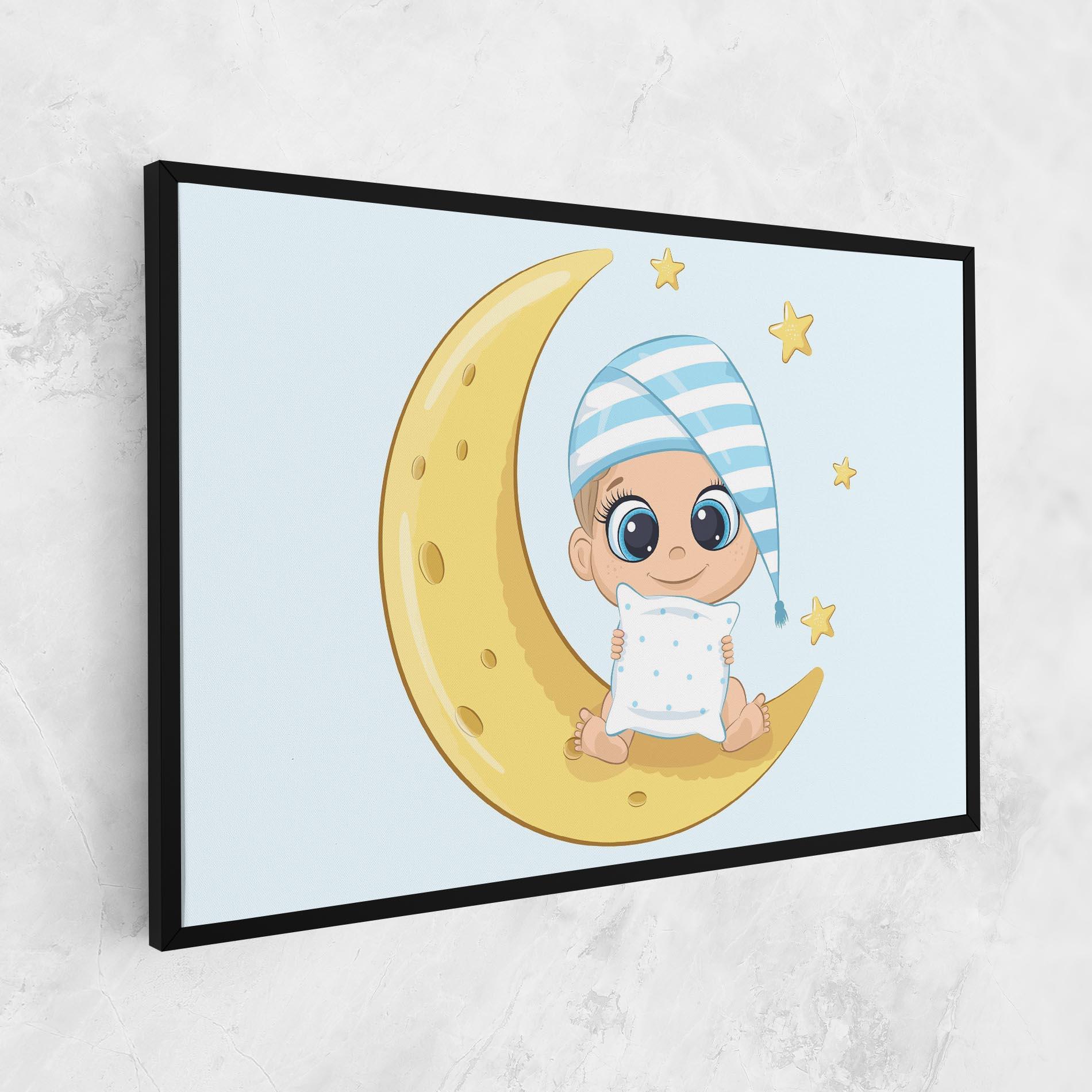 Tablou Canvas Baby On Moon mockup 1