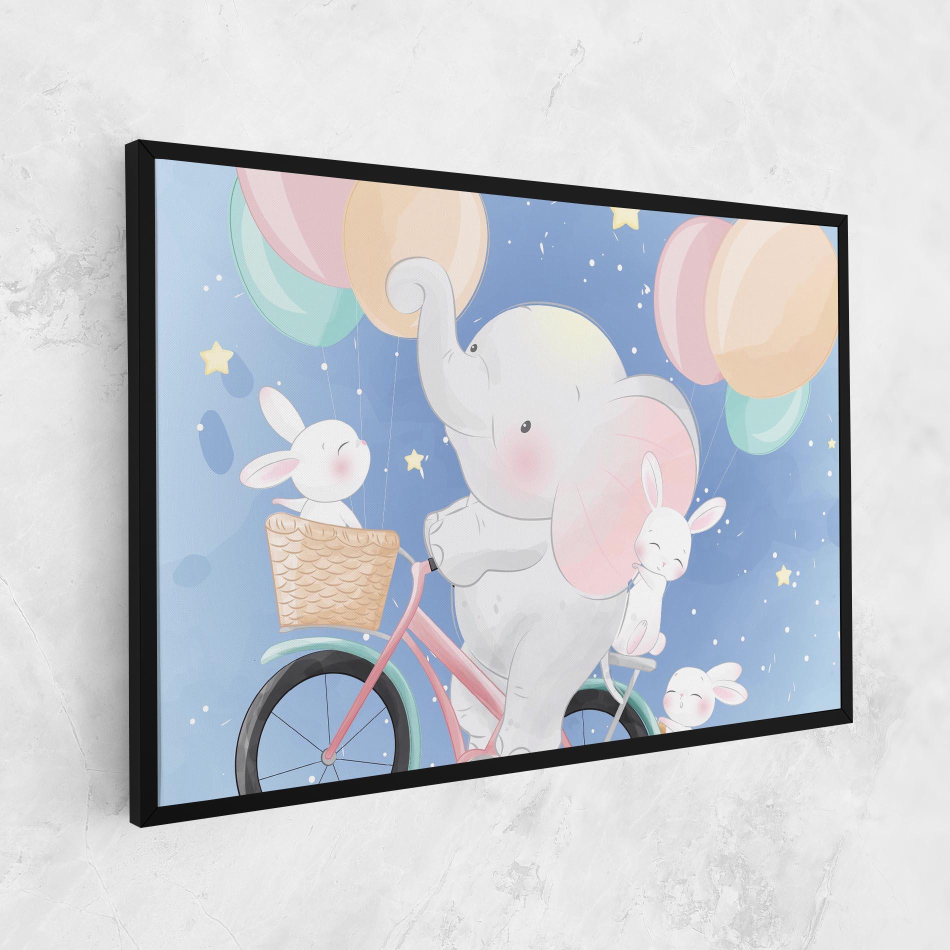 Tablou Canvas Bike Elephant mockup 1