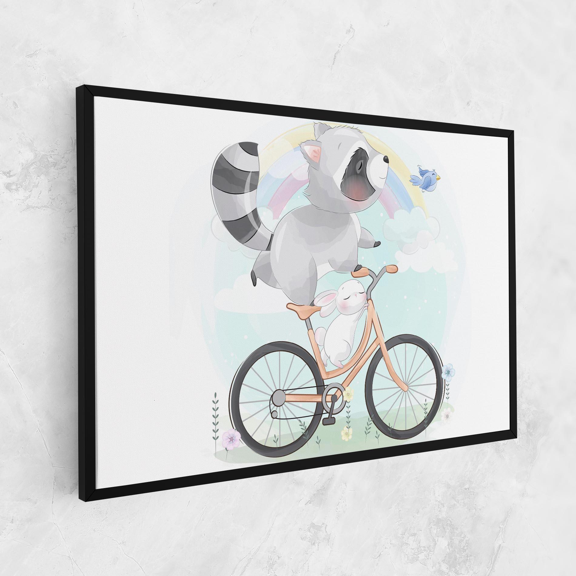 Tablou Canvas Bike Ride Animal mockup 1