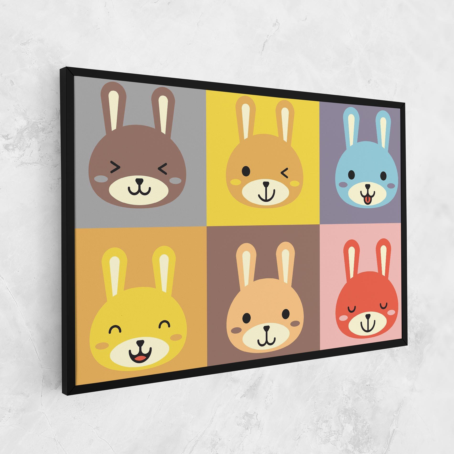Tablou Canvas Bunny Colors mockup 1